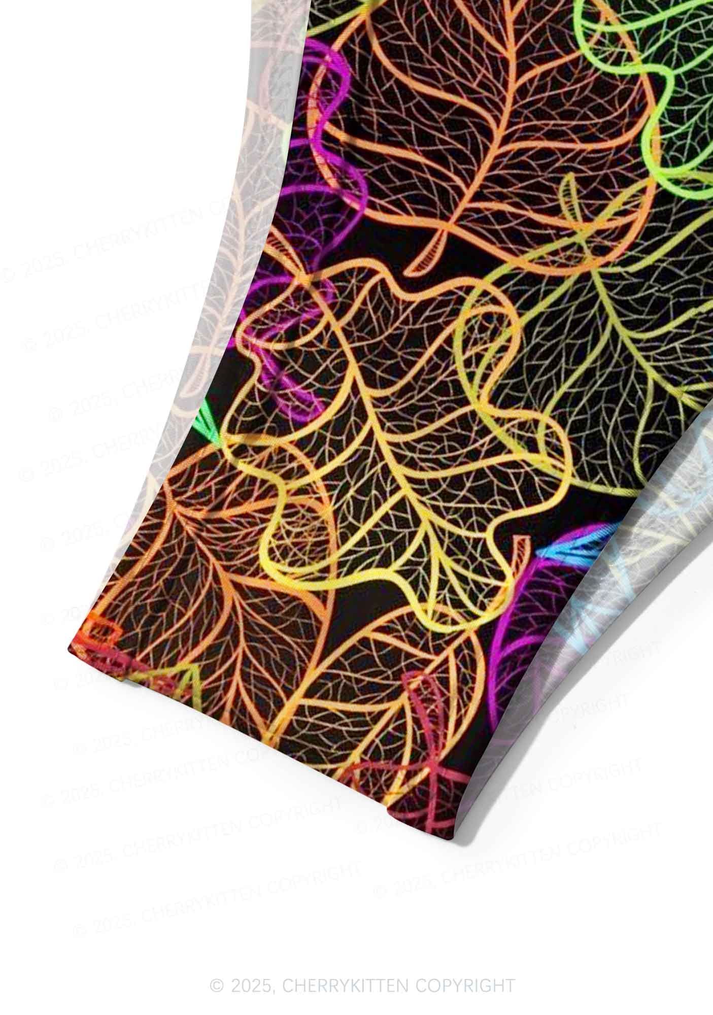 Rainbow Leaf Veins Y2K Print Bikini Set Cherrykitten - Image 6