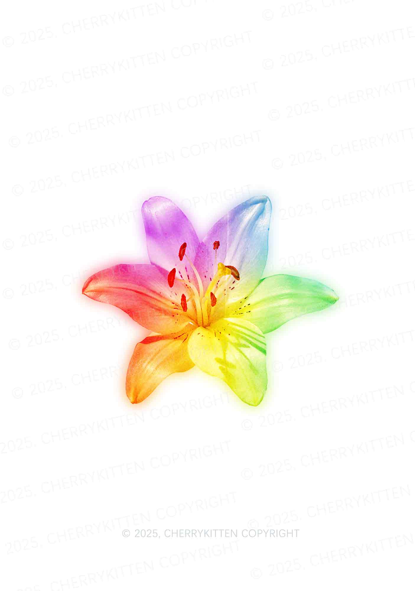 Rainbow Lily Pride Y2K Mesh Cami Tank Cherrykitten - Image 2