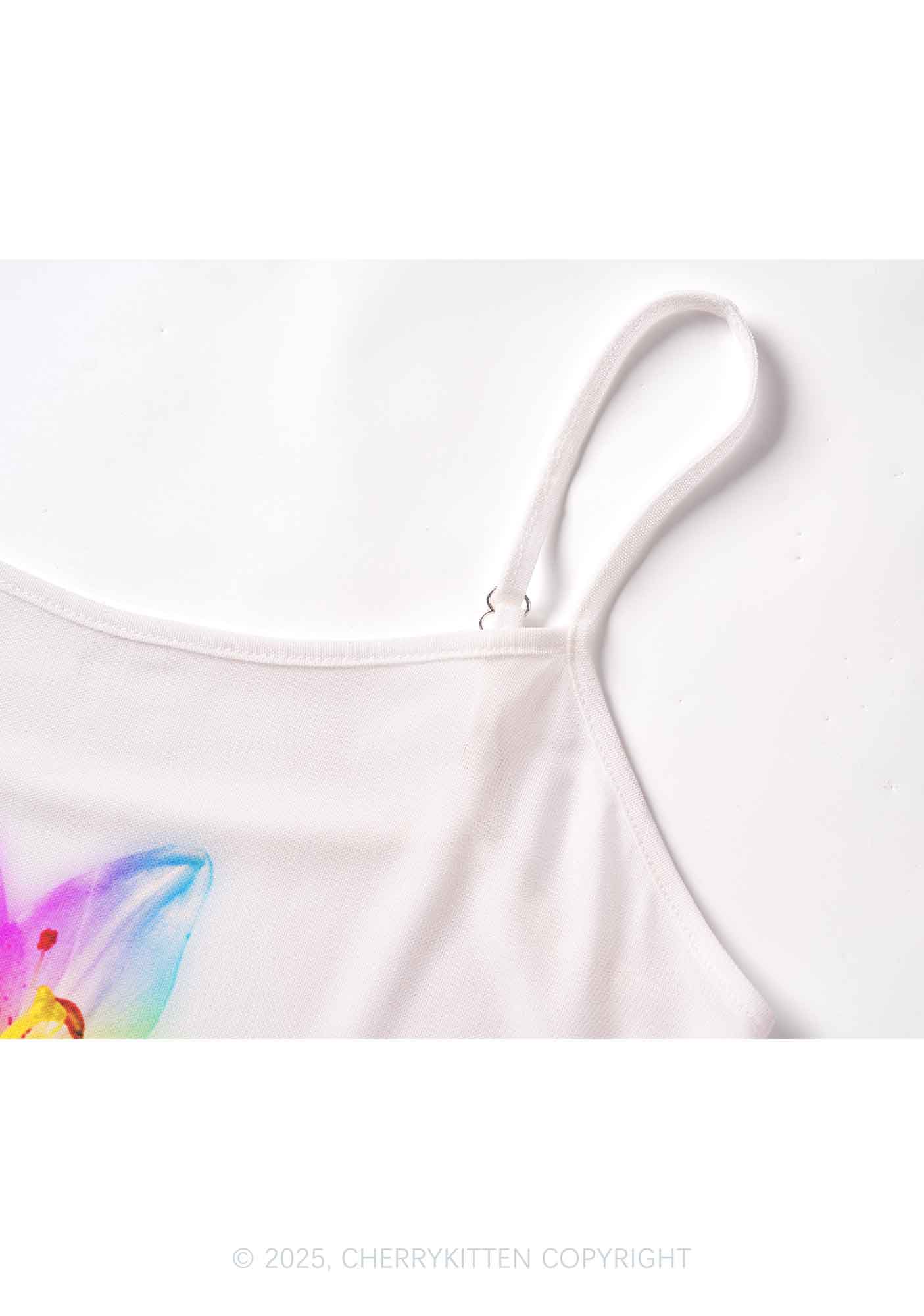 Rainbow Lily Pride Y2K Mesh Cami Tank Cherrykitten - Image 4