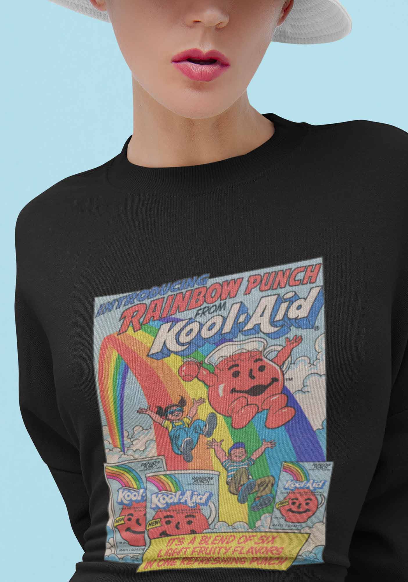 Rainbow Punch Y2K Sweatshirt - Image 3