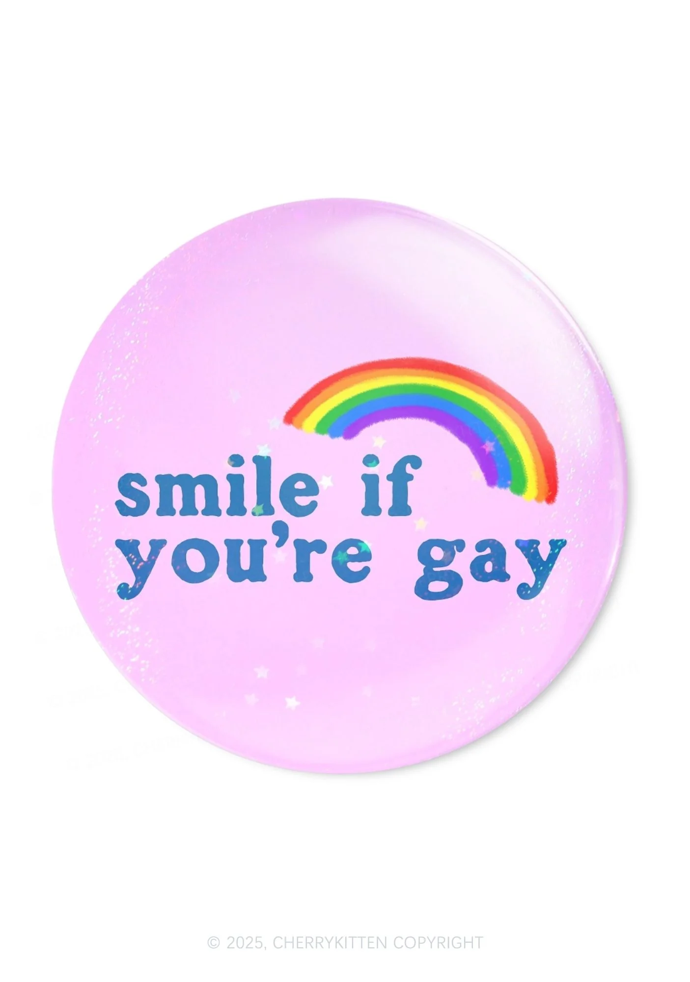 Rainbow Smile If You're Gay Pride 1Pc Y2K Pin Badge Cherrykitten - Image 3