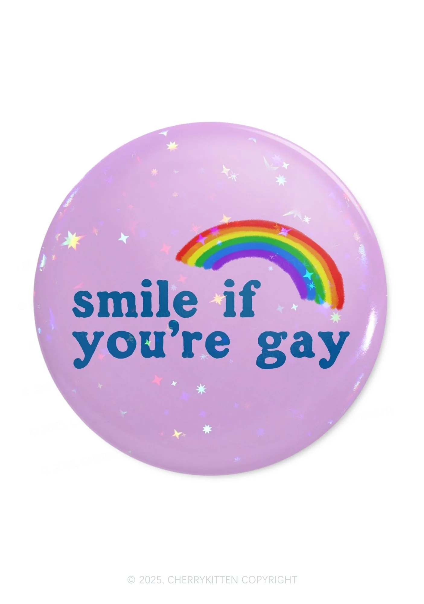 Rainbow Smile If You're Gay Pride 1Pc Y2K Pin Badge Cherrykitten - Image 4