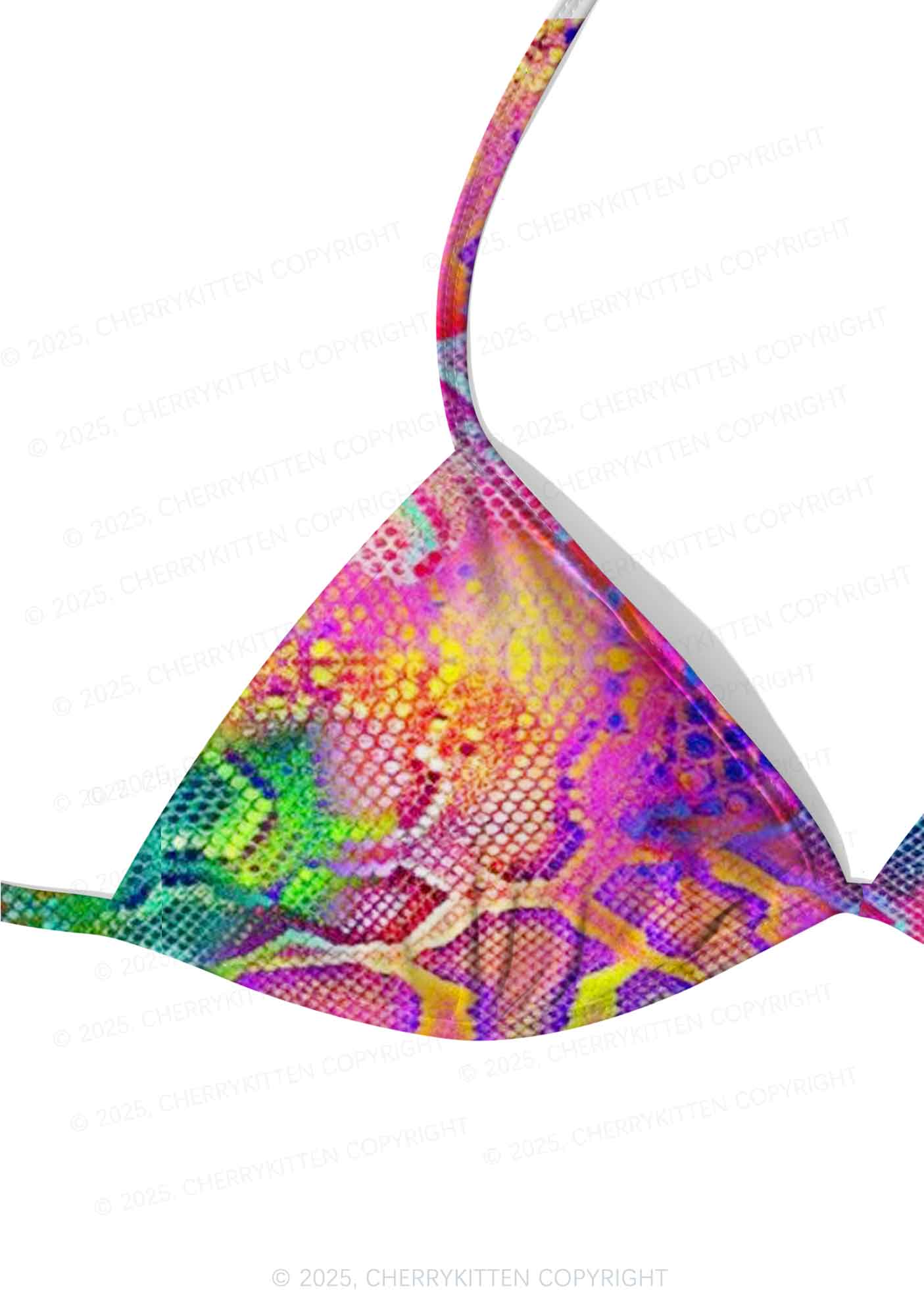 Rainbow Snake Skin Y2K Print Bikini Set Cherrykitten - Image 4