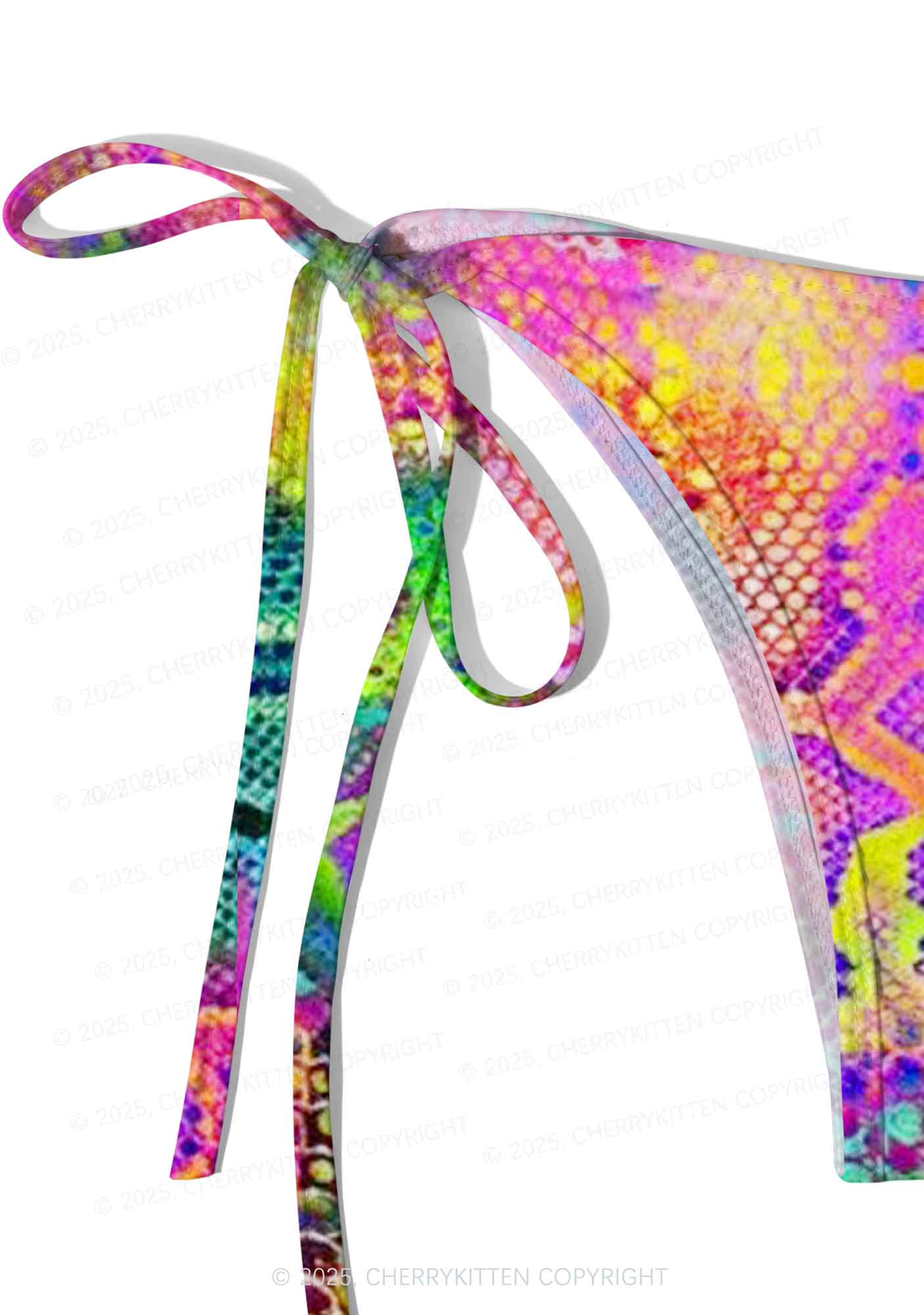 Rainbow Snake Skin Y2K Print Bikini Set Cherrykitten - Image 5