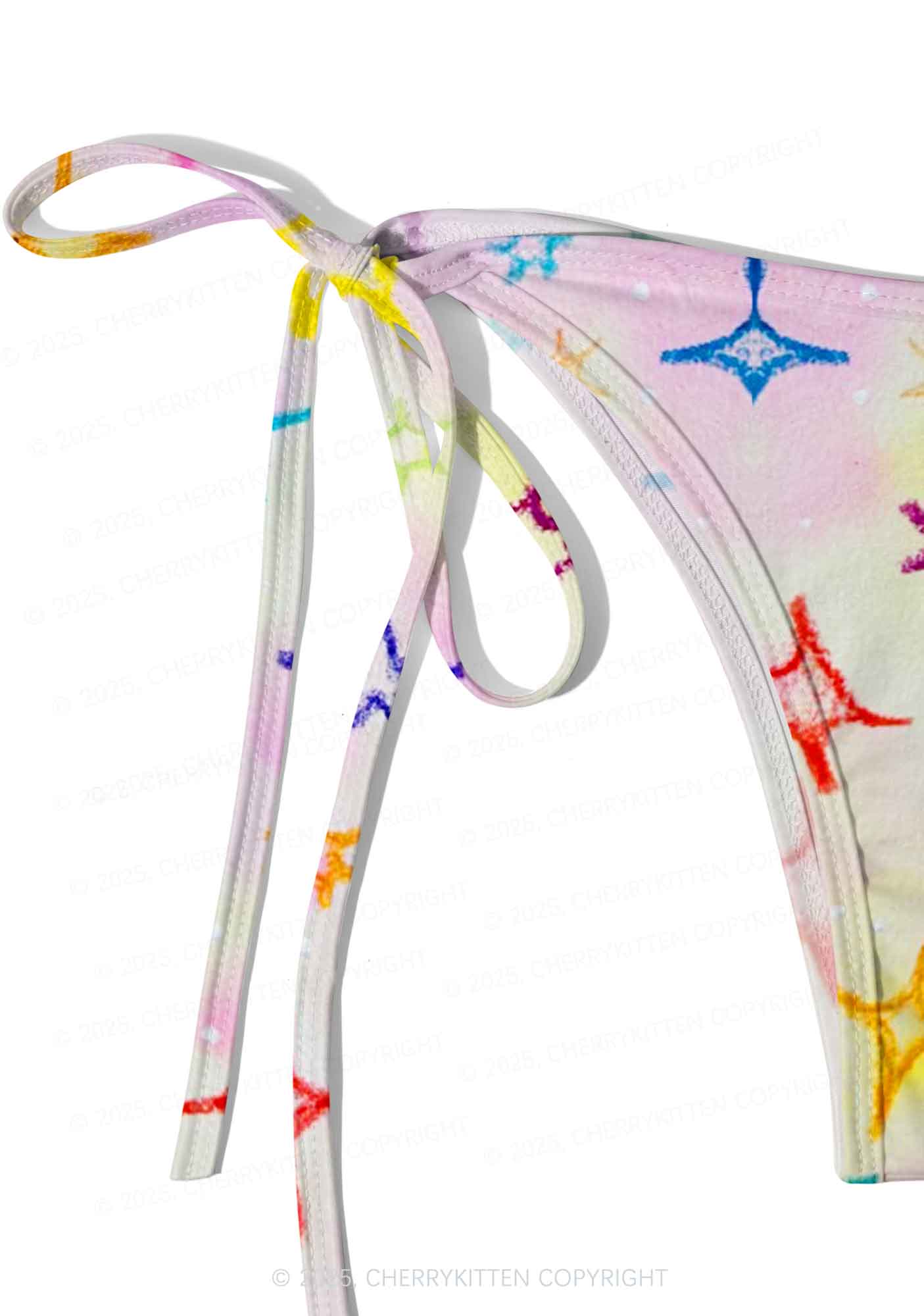 Rainbow Starburst Y2K Print Bikini Set Cherrykitten - Image 5