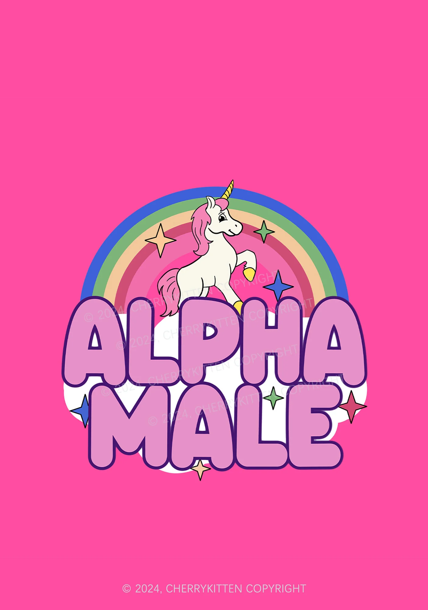 Rainbow Unicorn Alpha Male 1Pc Y2K Pin Badge Cherrykitten - Image 2