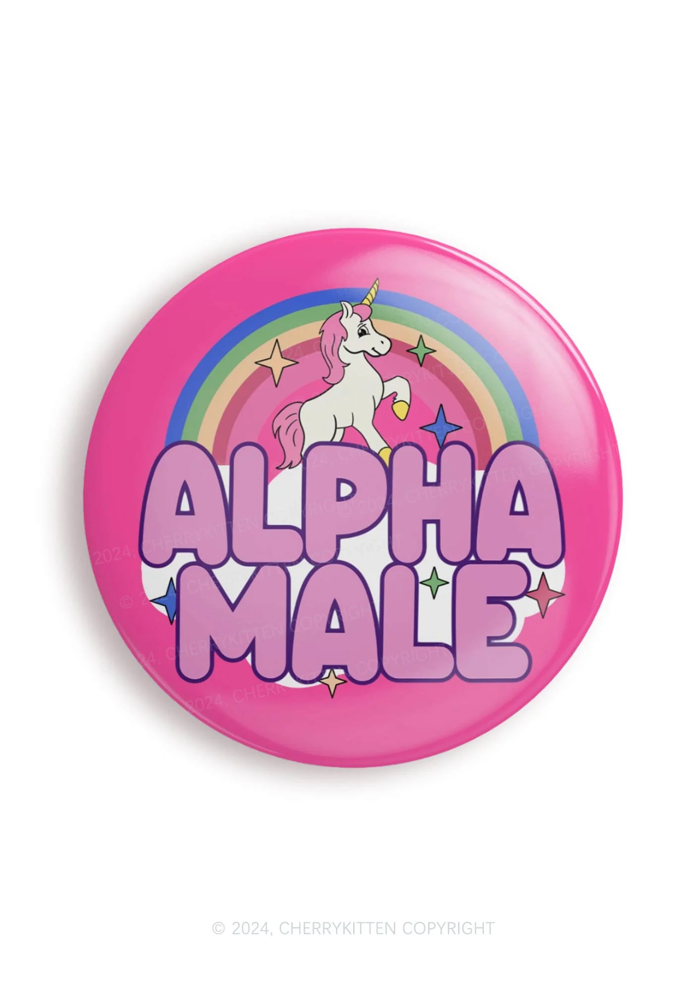 Rainbow Unicorn Alpha Male 1Pc Y2K Pin Badge Cherrykitten - Image 6