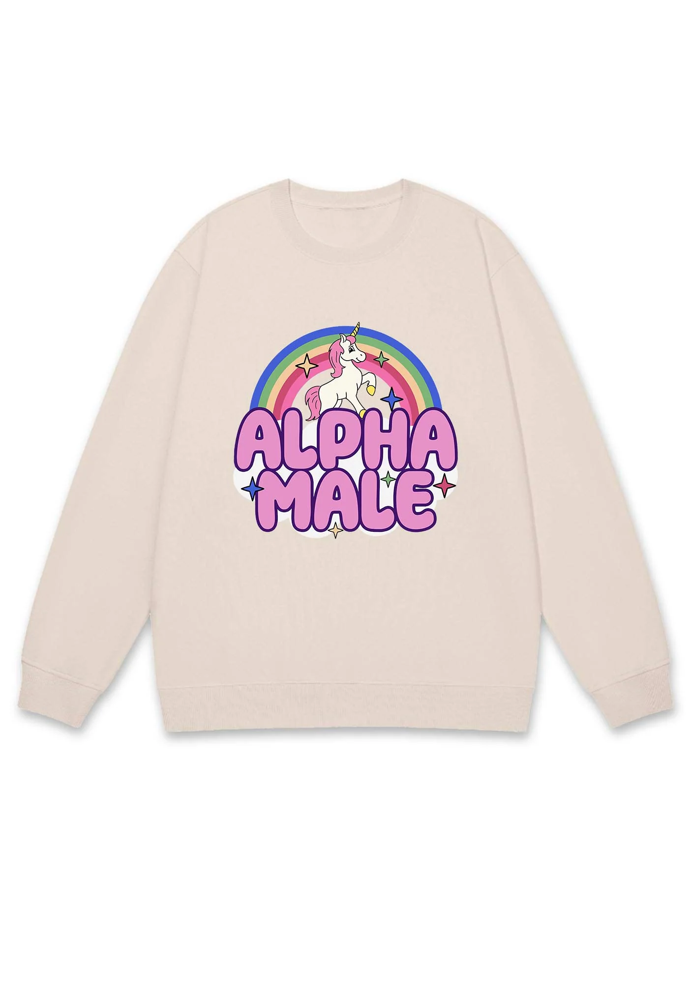 Rainbow Unicorn Alpha Male Y2K Sweatshirt - Image 5
