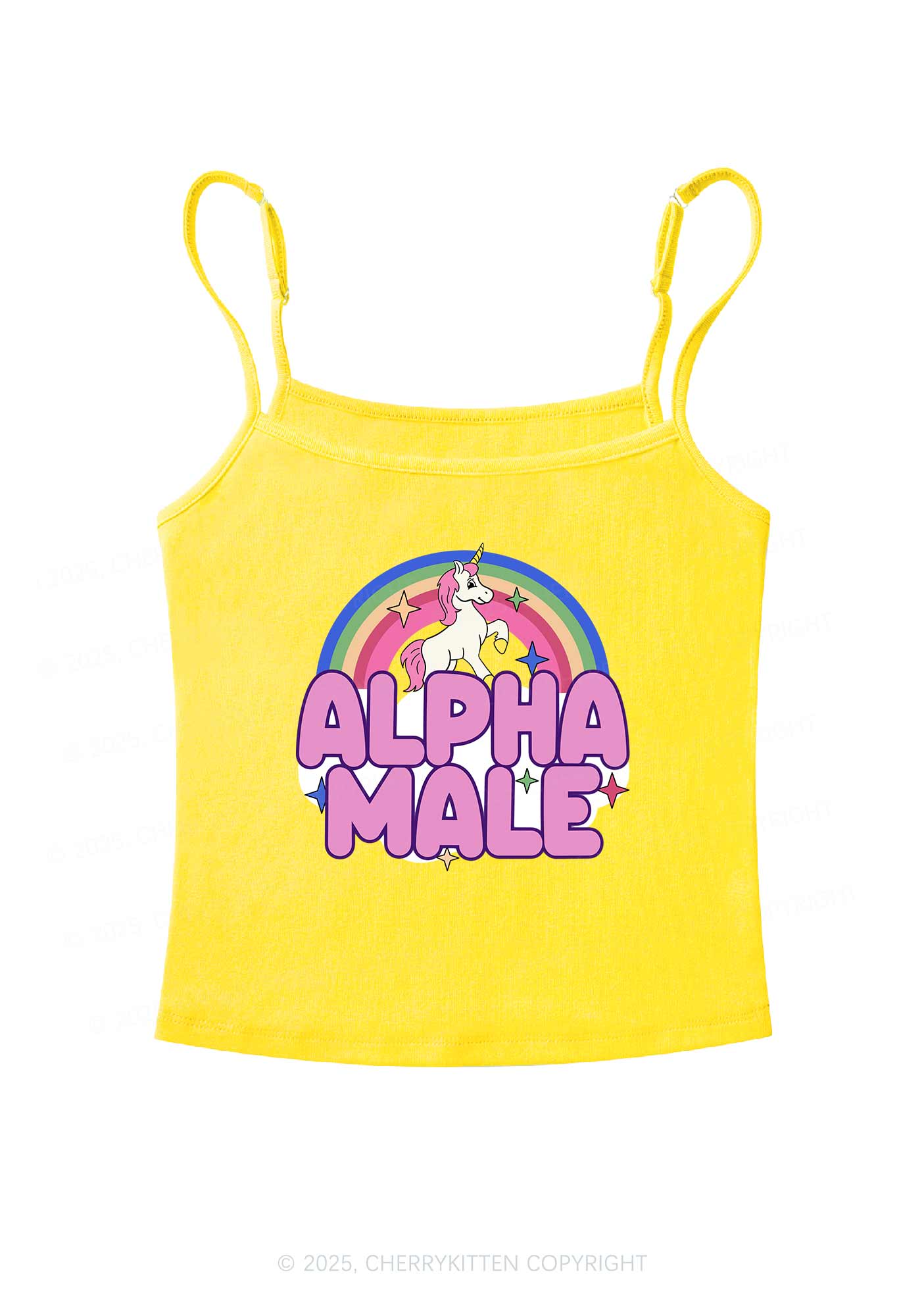 Rainbow Unicorn Alpha Y2K Spaghetti Strap Cami Cherrykitten - Image 5