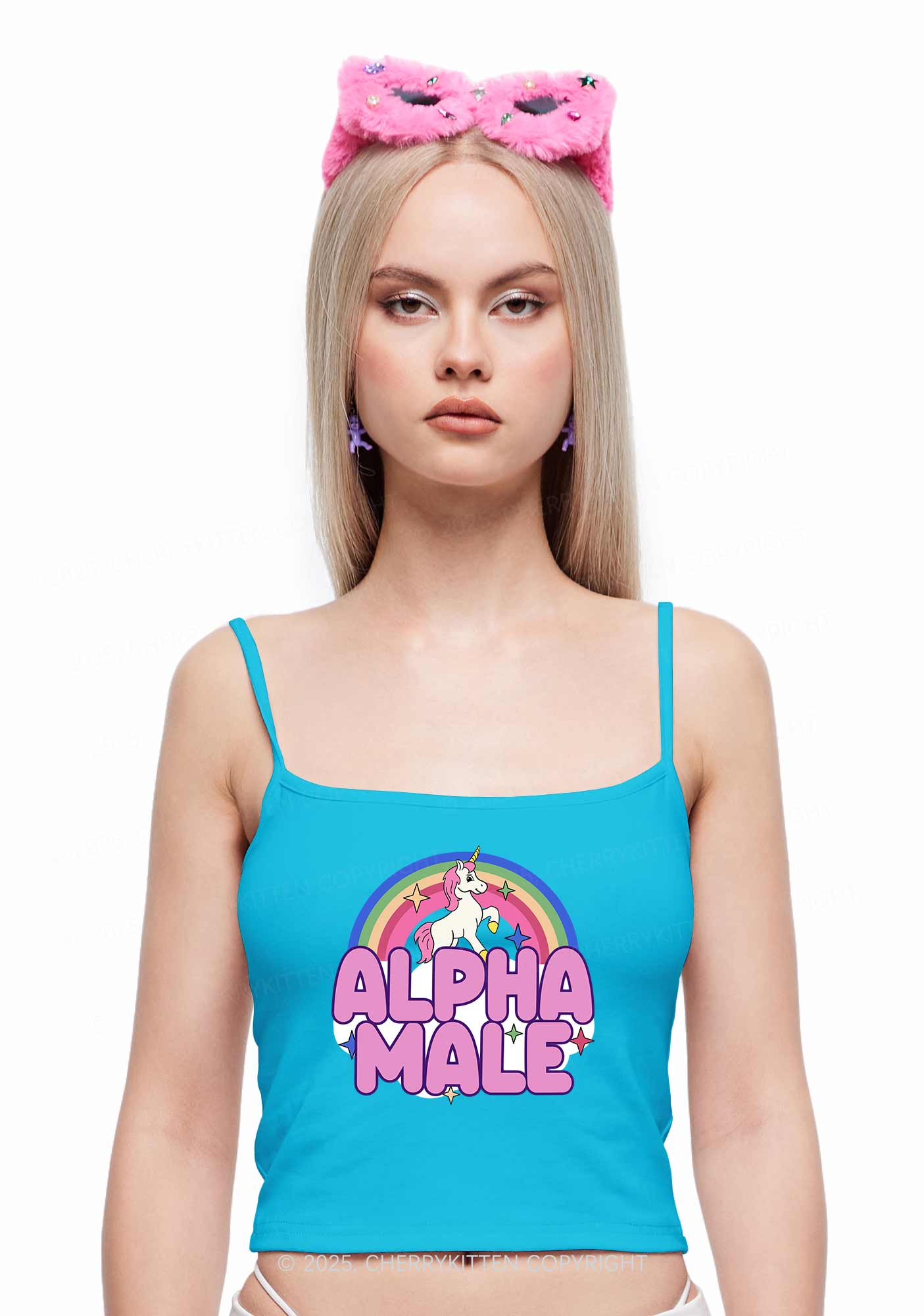 Rainbow Unicorn Alpha Y2K Spaghetti Strap Cami Cherrykitten - Image 9