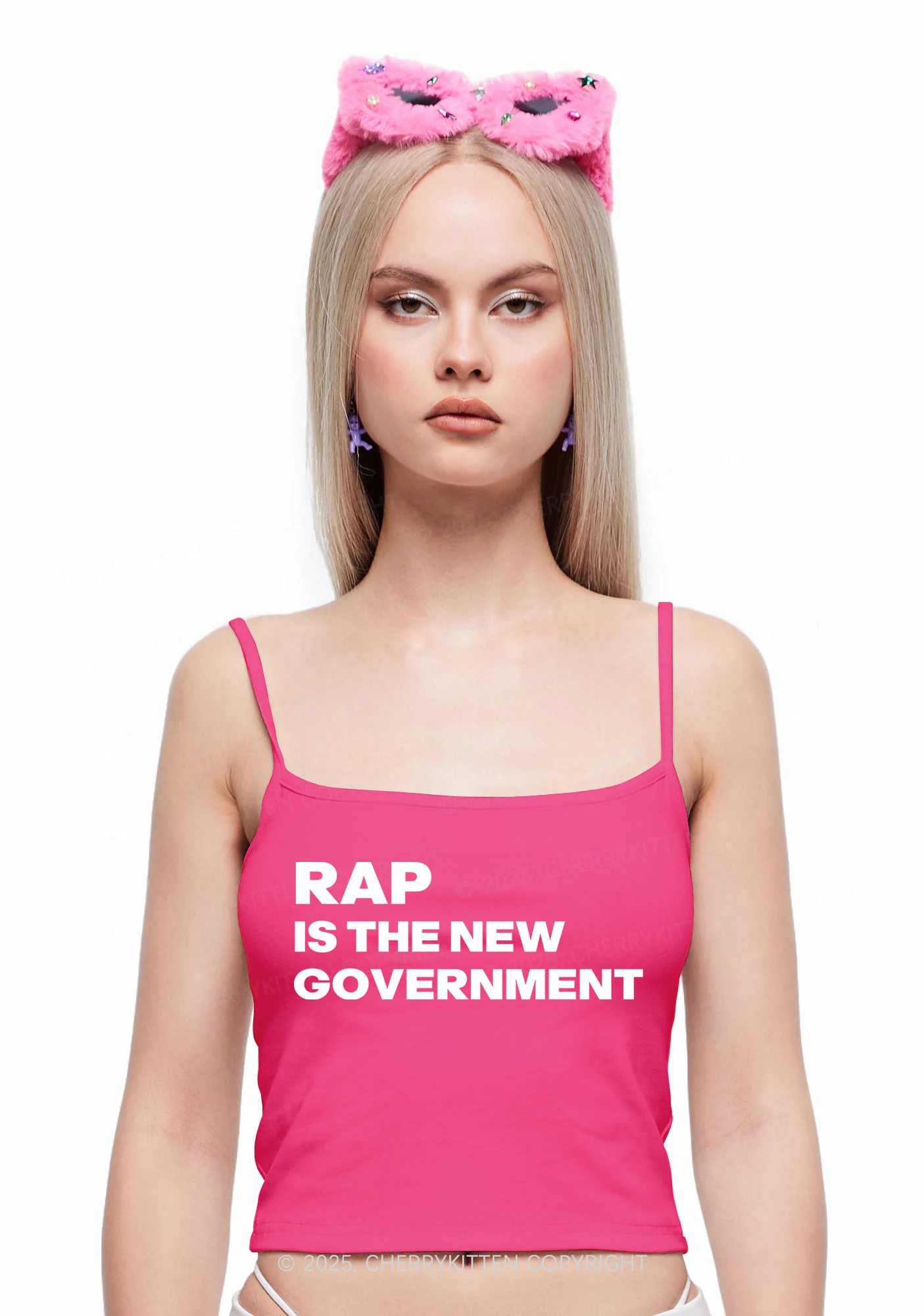 Rap Government Y2K Spaghetti Strap Cami Cherrykitten - Image 2