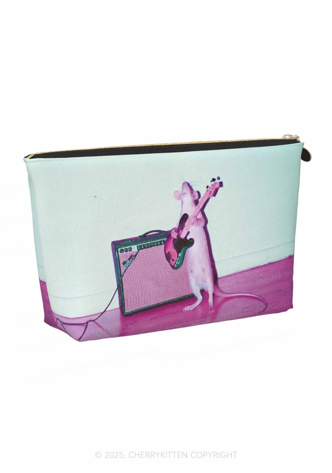 Rat Guitarist Y2K Leather Makeup Bag Cherrykitten - Image 3