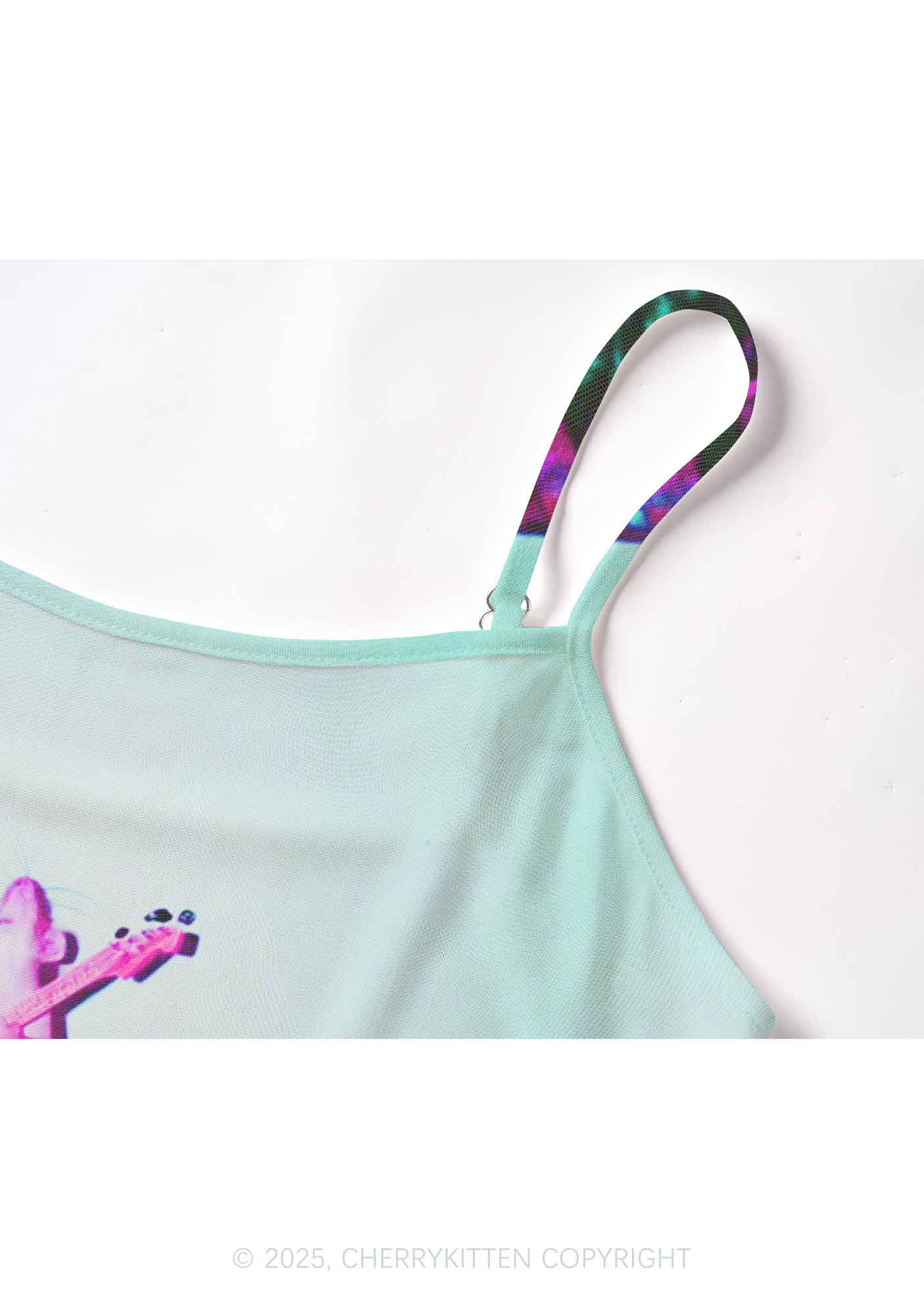 Rat Guitarist Y2K Mesh Cami Tank Cherrykitten - Image 4