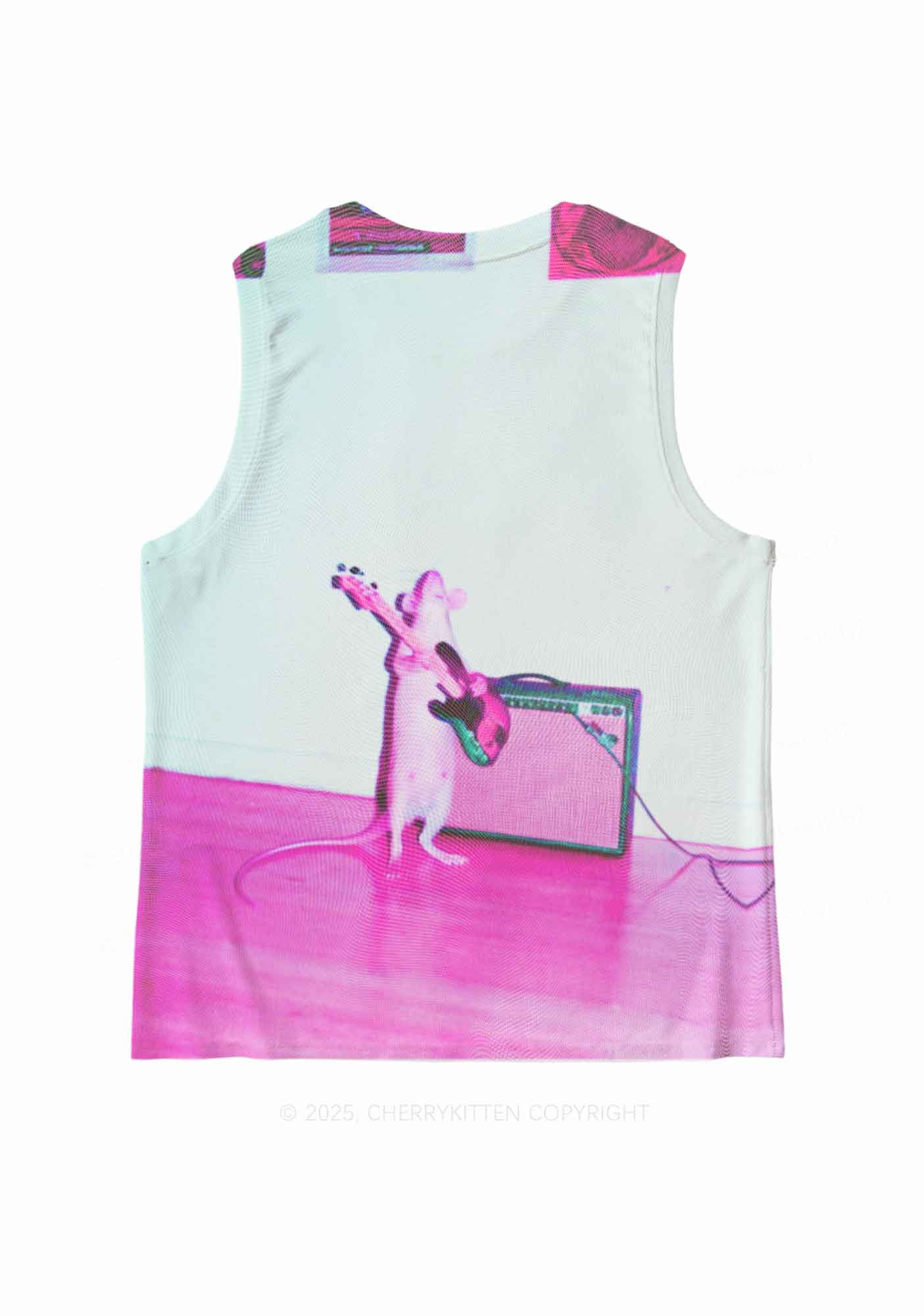 Rat Guitarist Y2K Mesh Muscle Tank Cherrykitten - Image 3