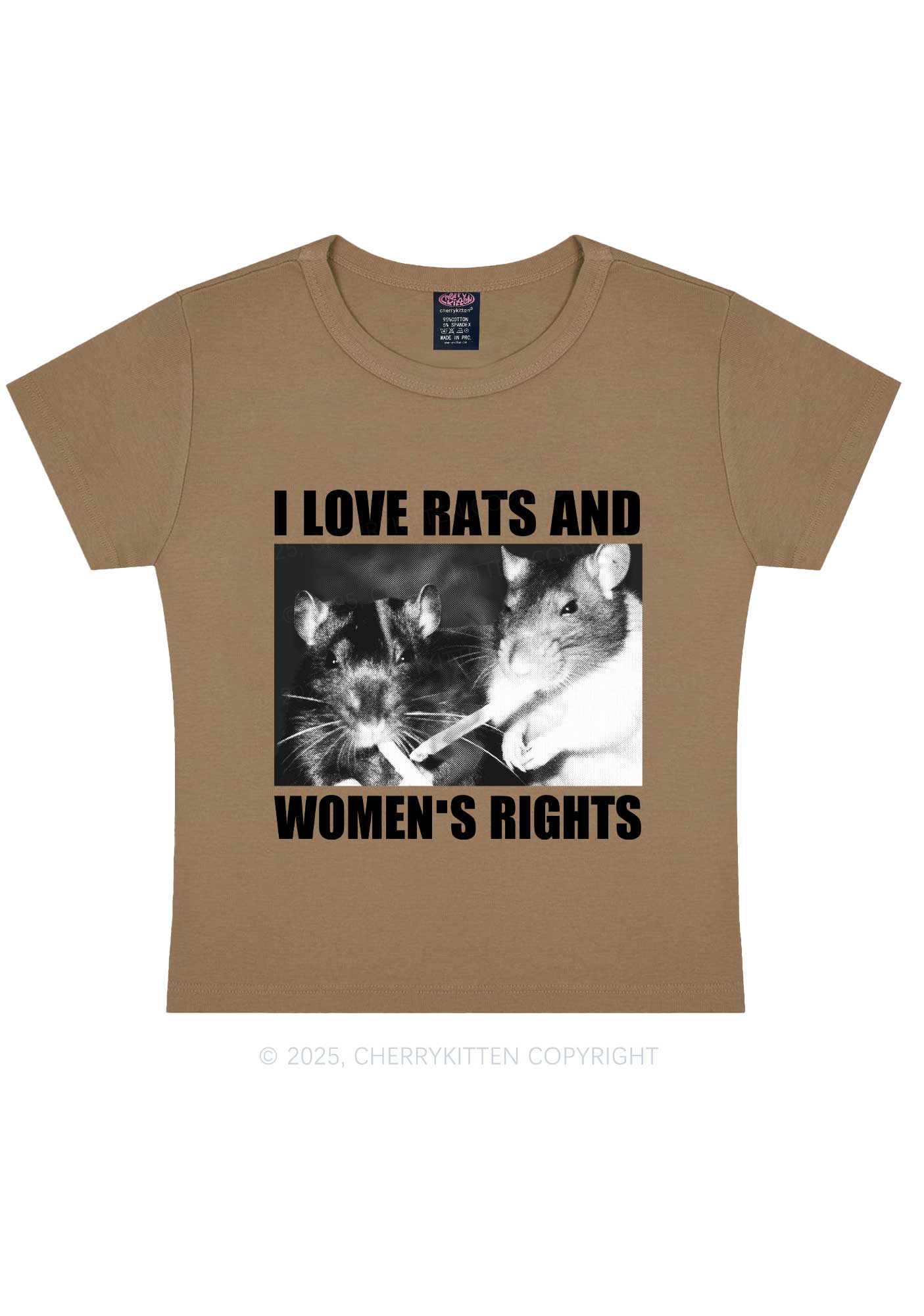 I Love Smoking Rats Y2K Baby Tee Cherrykitten - Image 10
