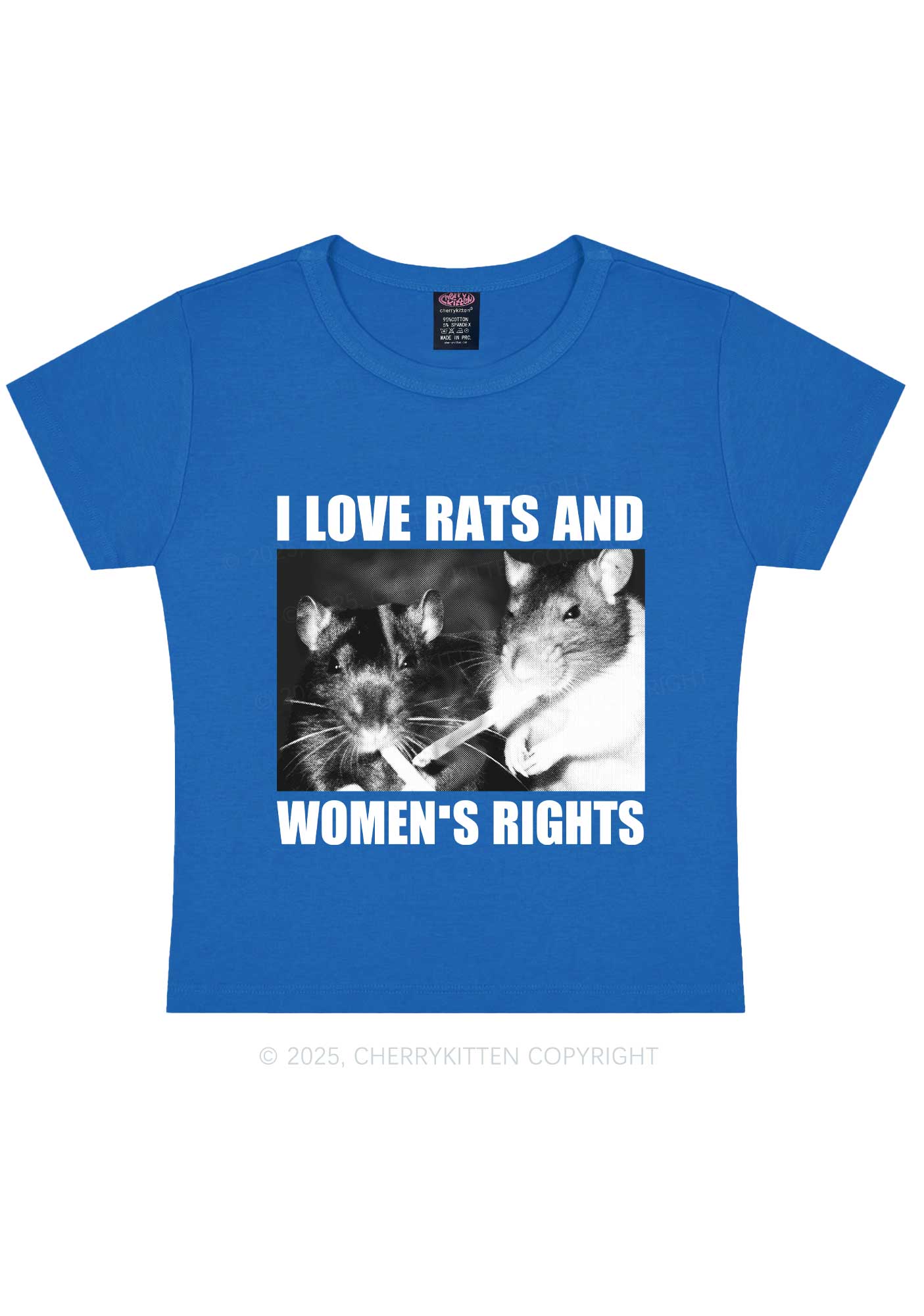 I Love Smoking Rats Y2K Baby Tee Cherrykitten - Image 9