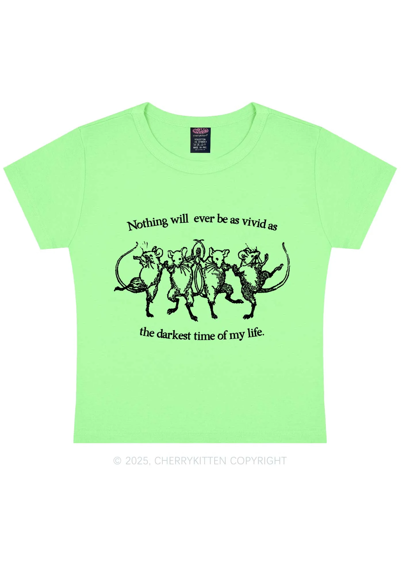 Rats Darkest Time Y2K Baby Tee Cherrykitten - Image 12
