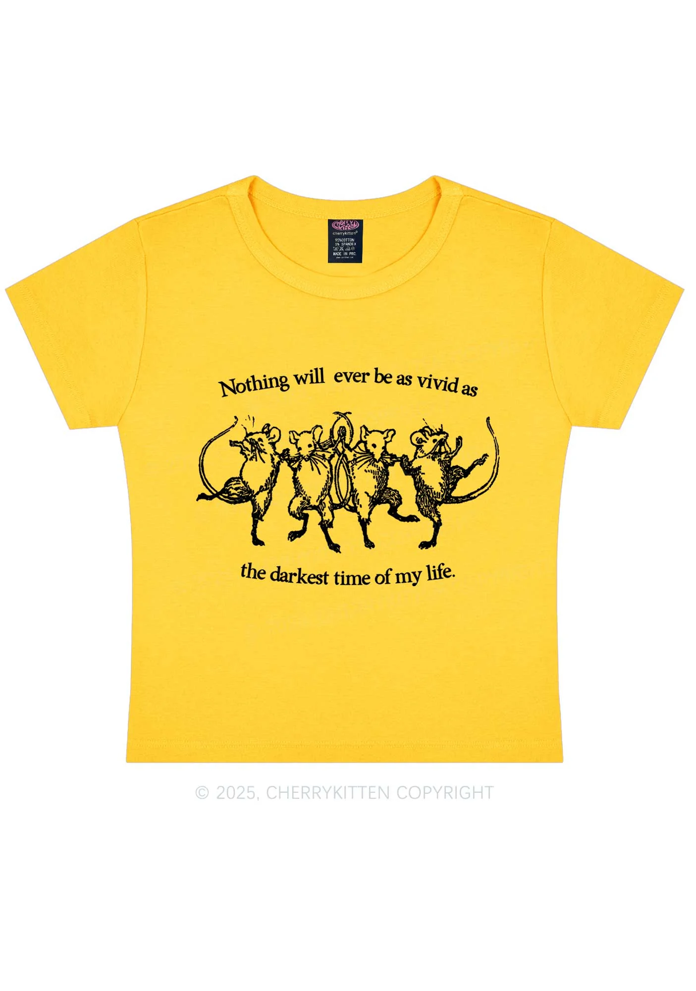Rats Darkest Time Y2K Baby Tee Cherrykitten - Image 4
