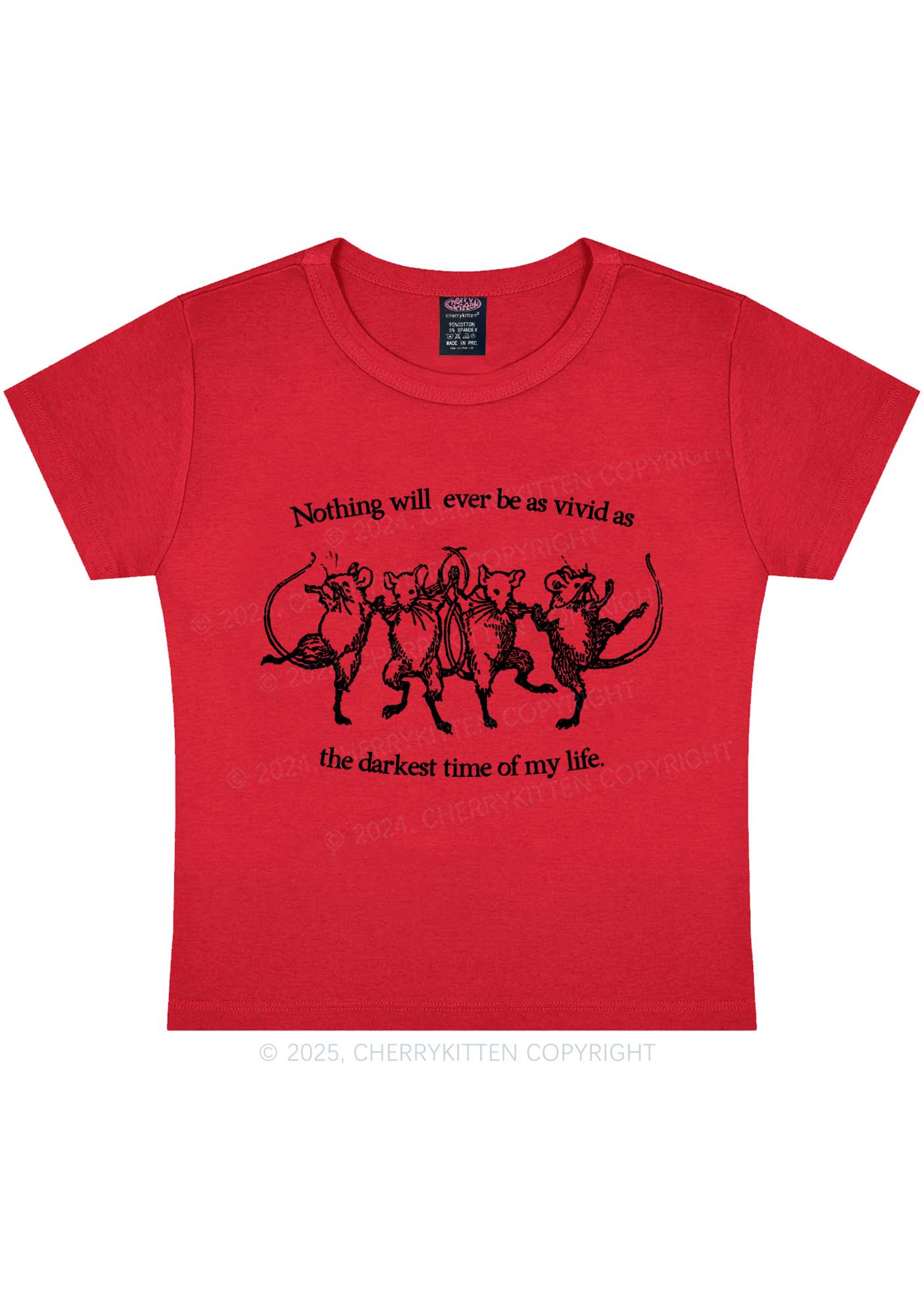 Rats Darkest Time Y2K Baby Tee Cherrykitten - Image 5