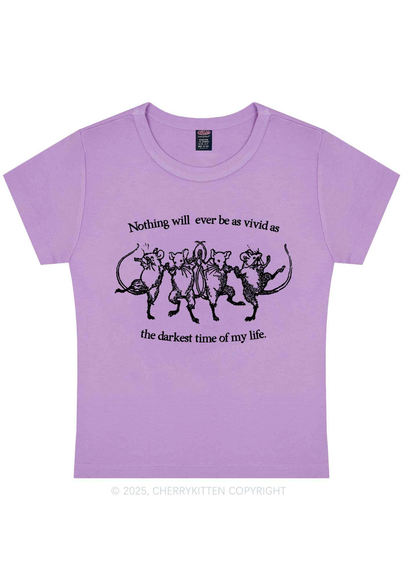 Rats Darkest Time Y2K Baby Tee Cherrykitten - Image 6