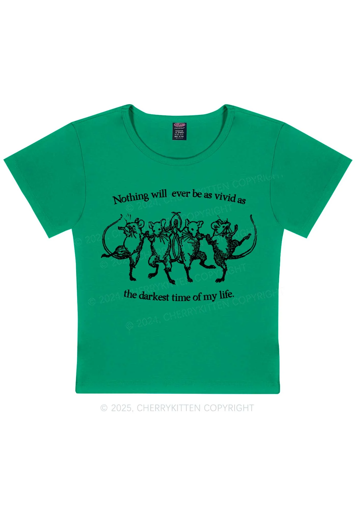 Rats Darkest Time Y2K Baby Tee Cherrykitten - Image 8