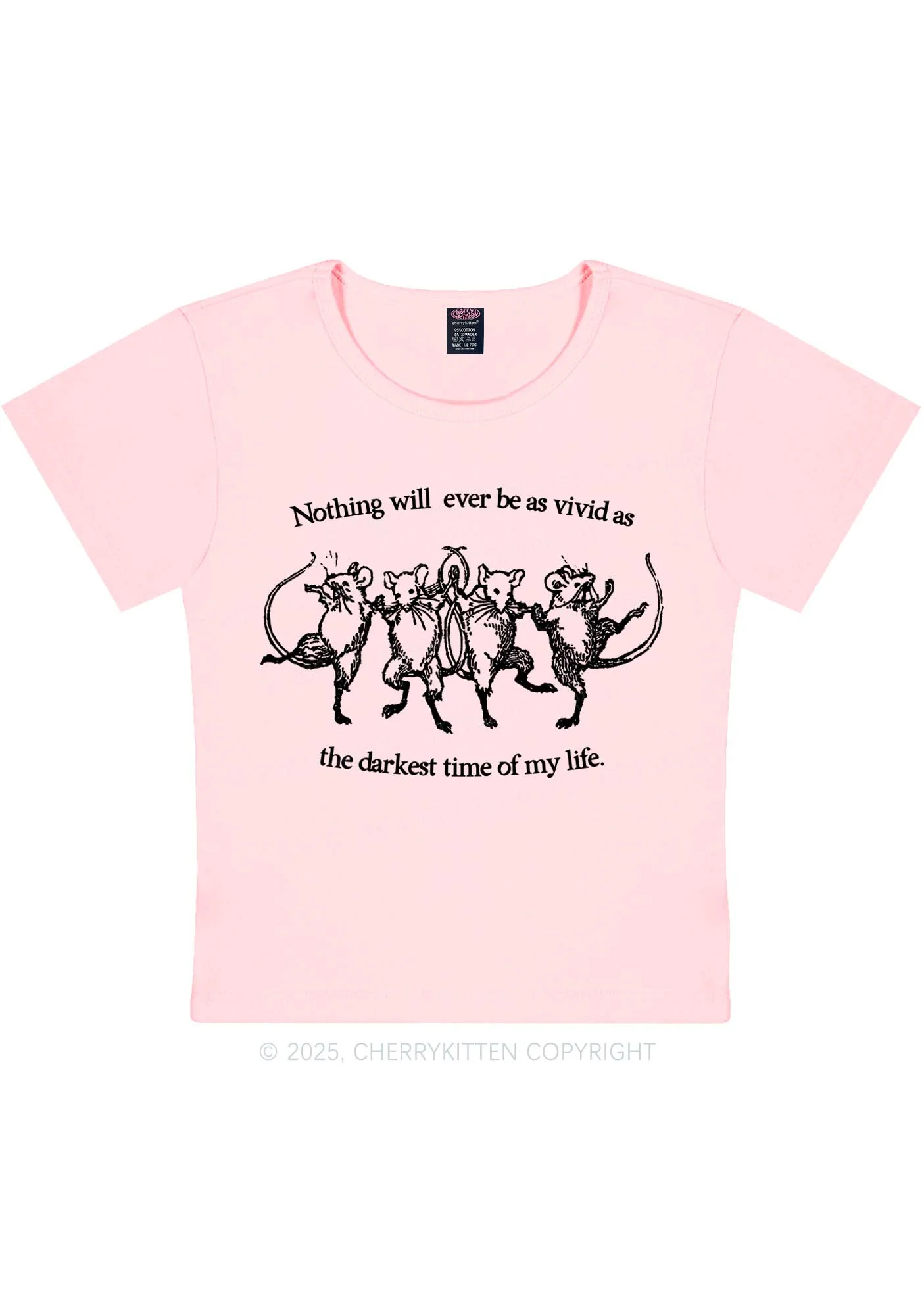 Rats Darkest Time Y2K Baby Tee Cherrykitten - Image 9