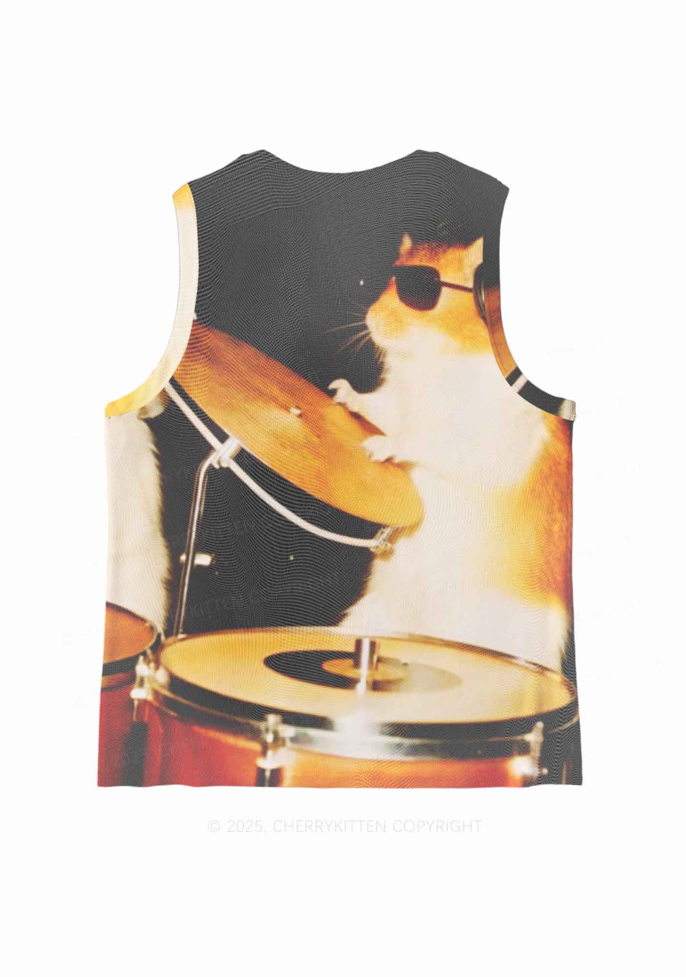 Rats Drummer Y2K Mesh Muscle Tank Cherrykitten - Image 3