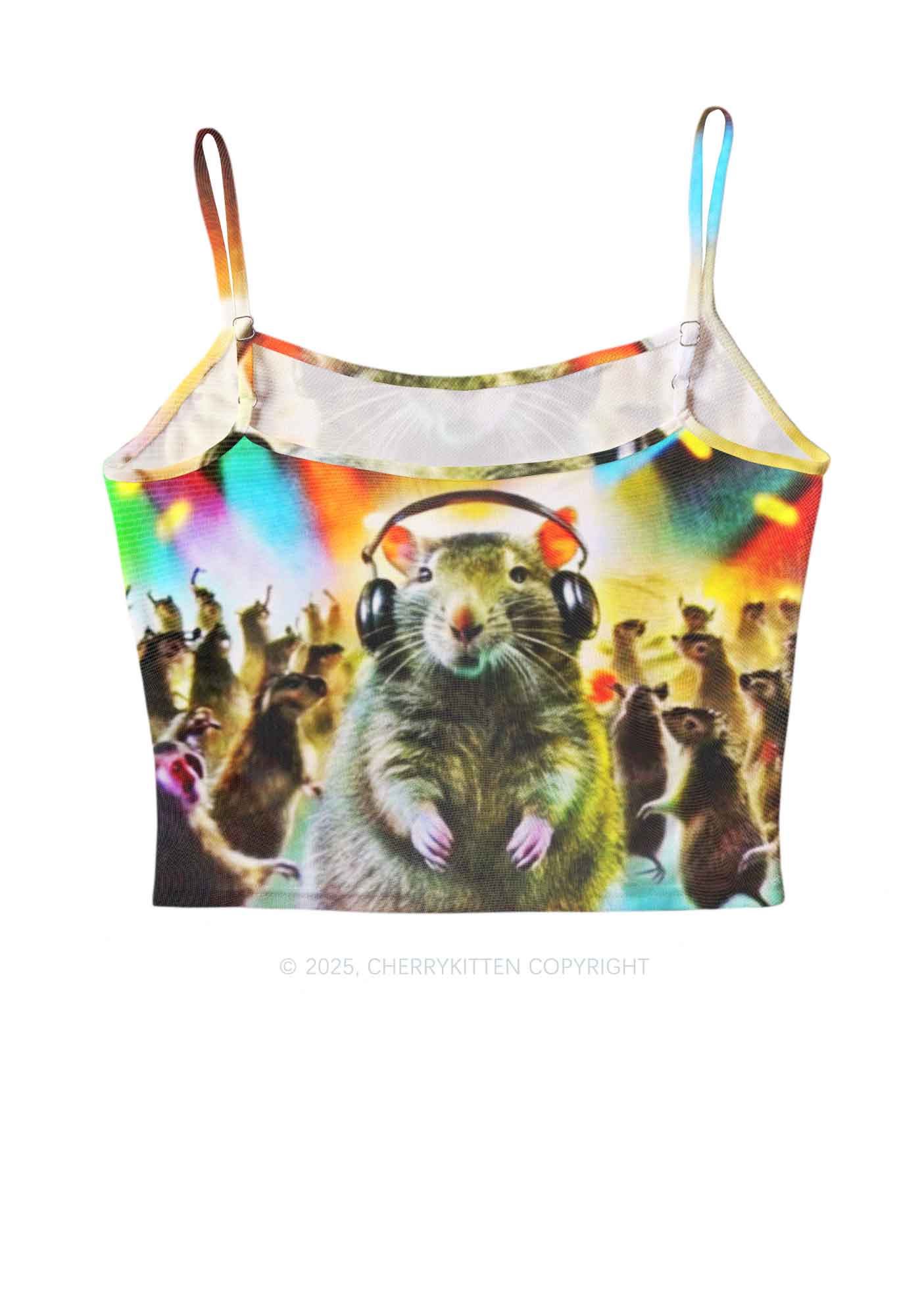 Rats Party Y2K Mesh Cami Tank Cherrykitten - Image 2