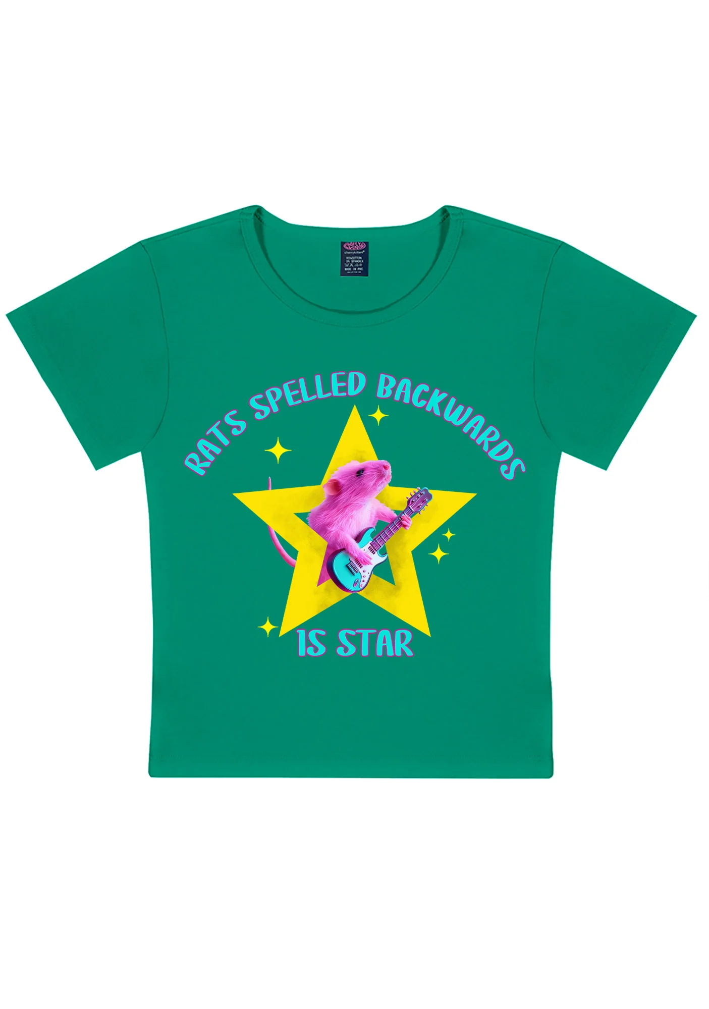 Rats Spelled Backwards Is Star Y2K Baby Tee Cherrykitten - Image 10