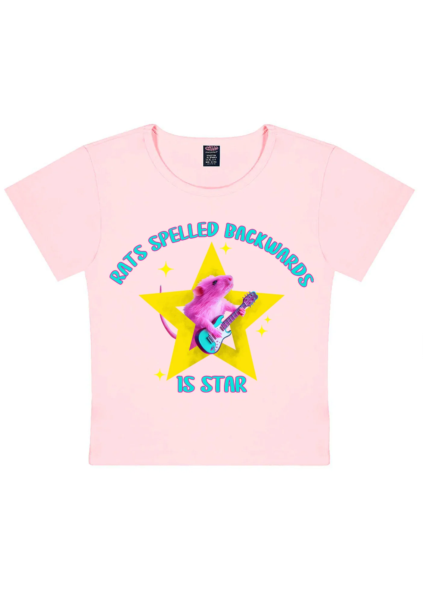 Rats Spelled Backwards Is Star Y2K Baby Tee Cherrykitten - Image 11