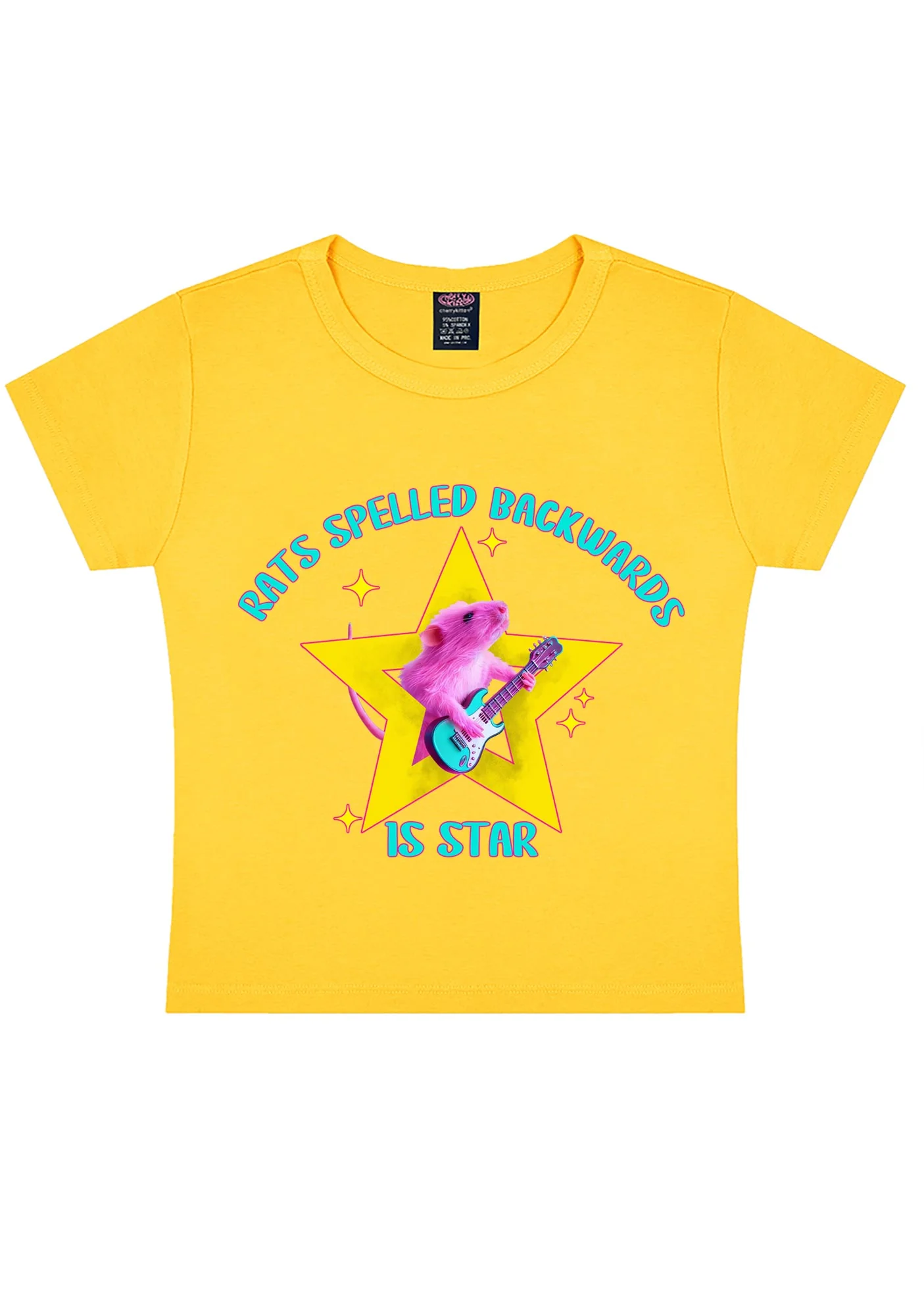 Rats Spelled Backwards Is Star Y2K Baby Tee Cherrykitten - Image 8