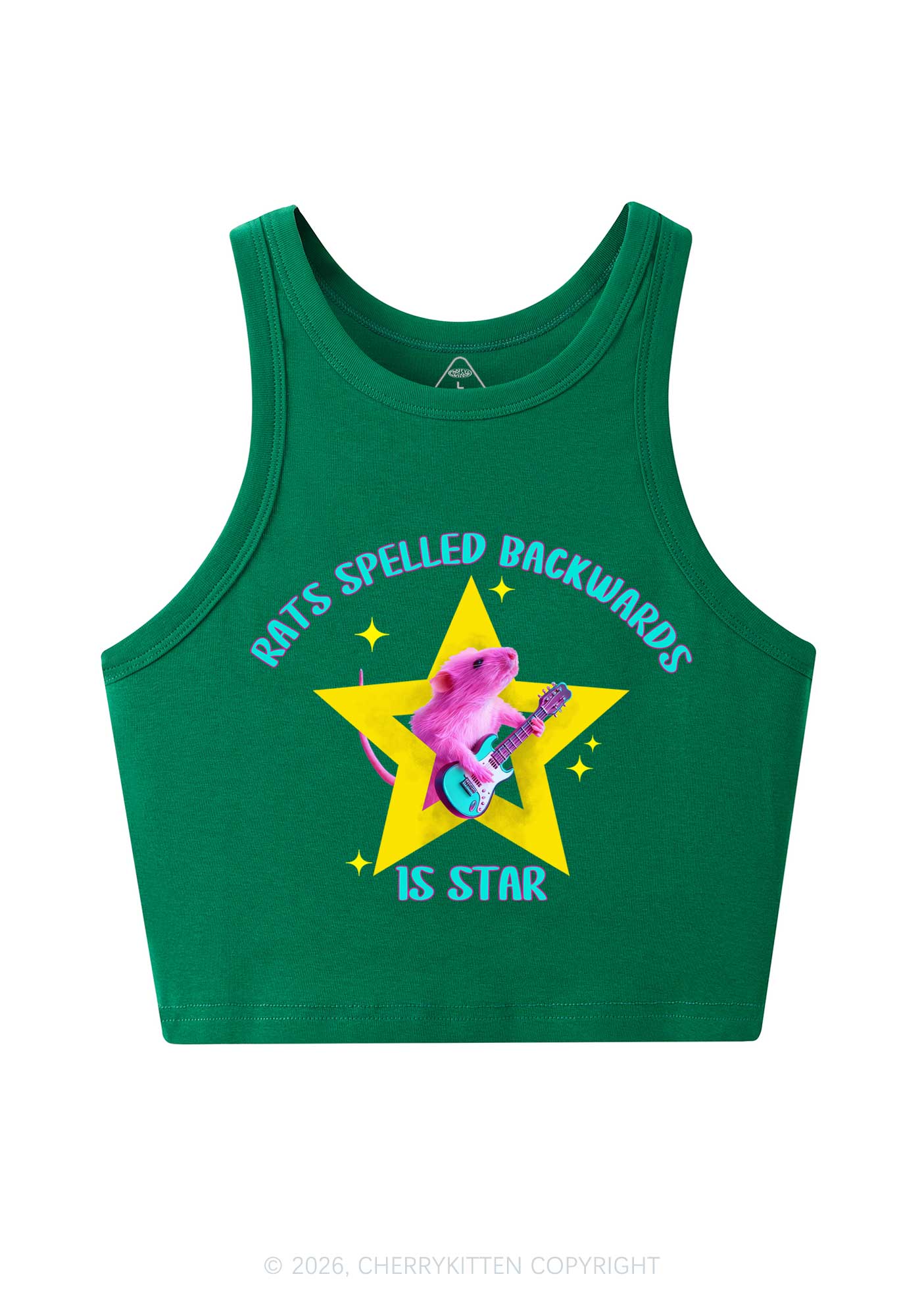 Rats Spelled Backwards Is Star Y2K Crop Tank Top Cherrykitten - Image 5