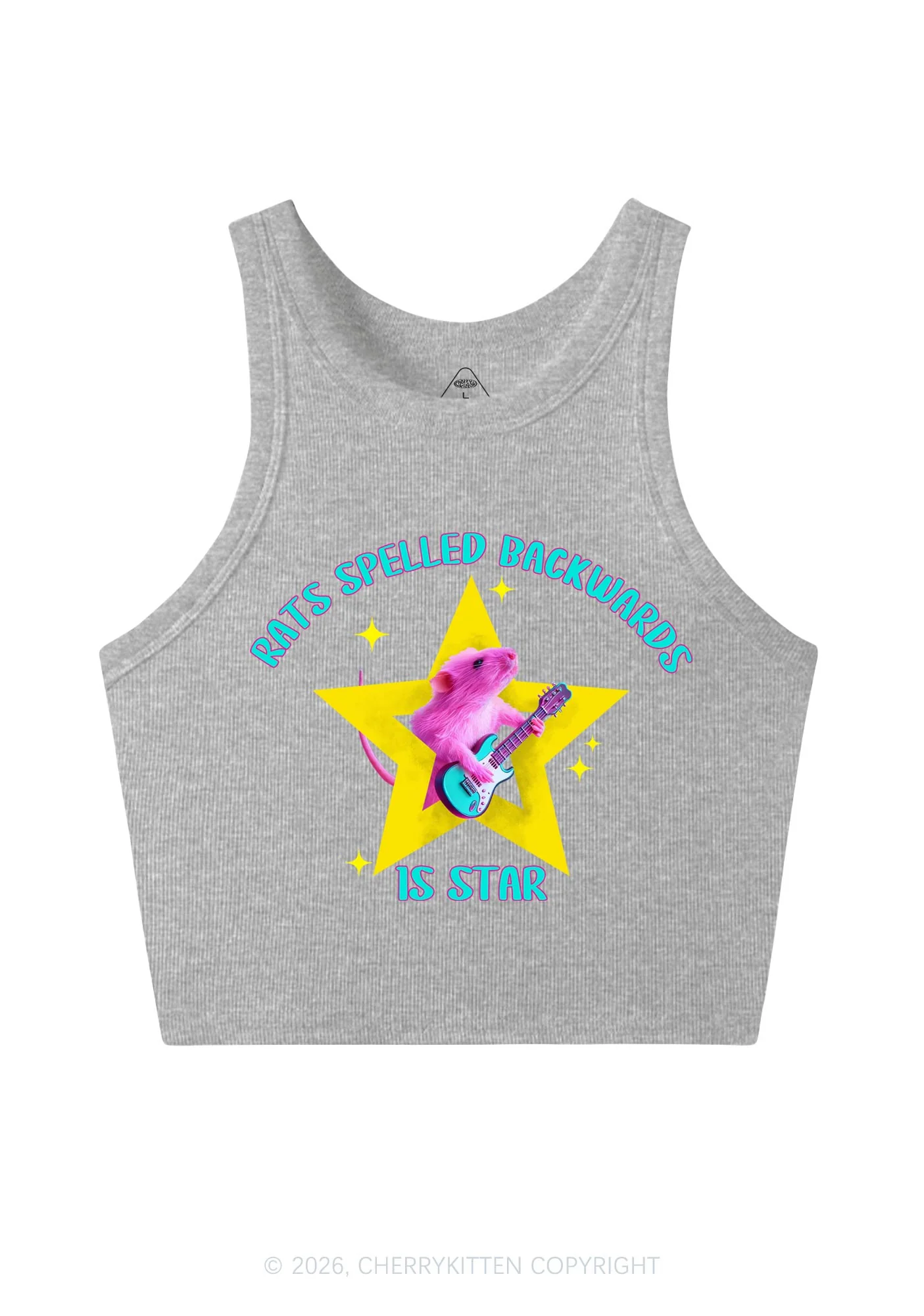 Rats Spelled Backwards Is Star Y2K Crop Tank Top Cherrykitten - Image 6