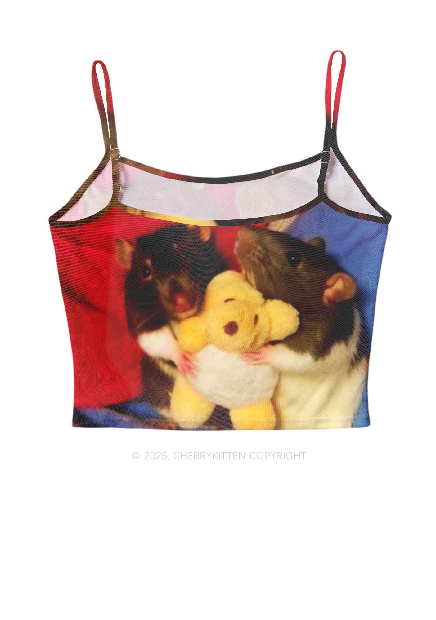 Rats with Doll Y2K Mesh Cami Tank Cherrykitten - Image 3