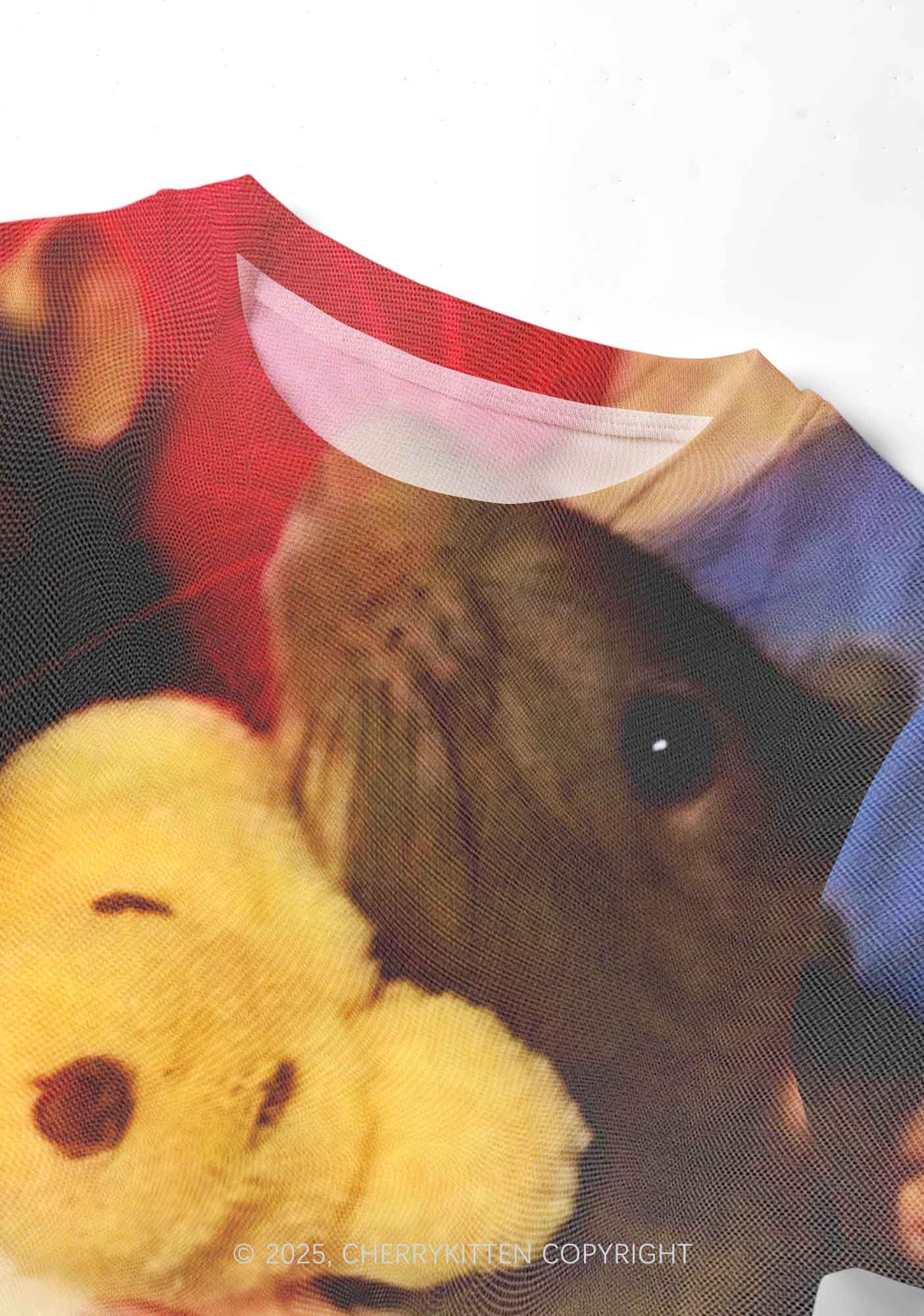 Rats with Doll Y2K Mesh Crop Top Cherrykitten - Image 3