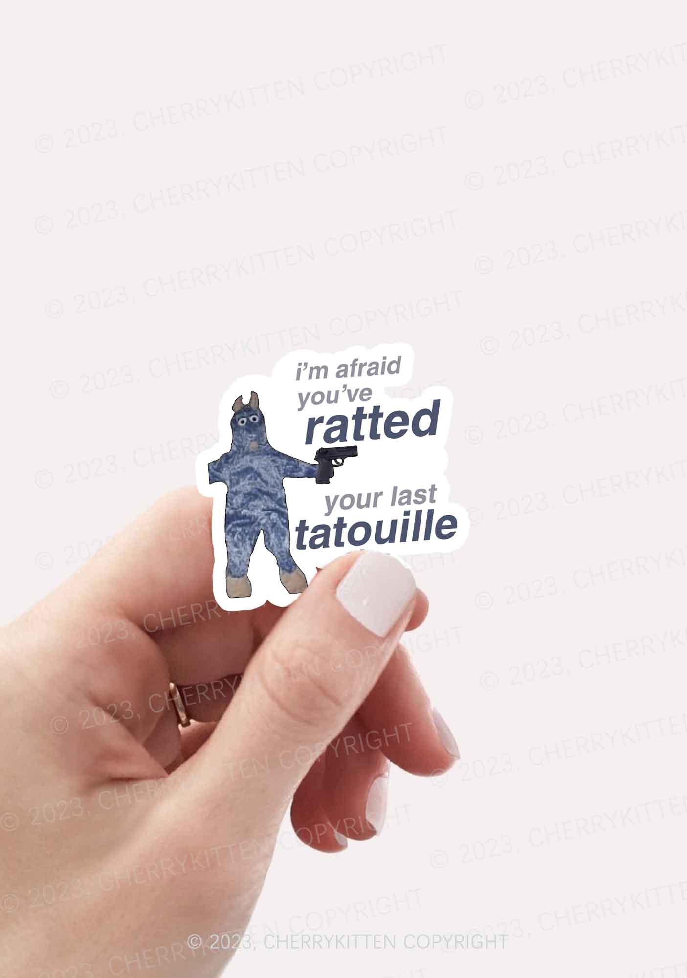 Ratted Last Tatouille 1Pc Y2K Sticker Cherrykitten - Image 2