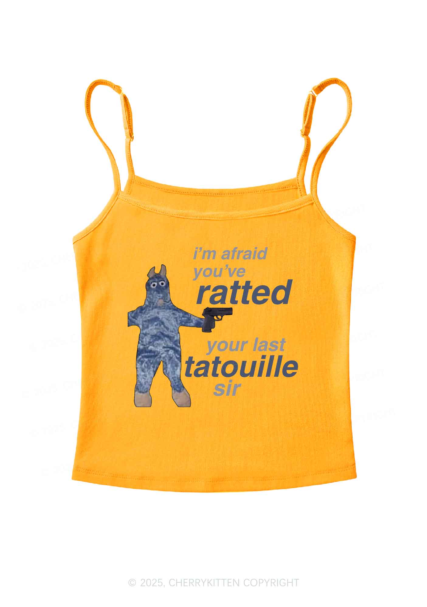 Ratted Last Tatouille Y2K Spaghetti Strap Cami Cherrykitten - Image 2