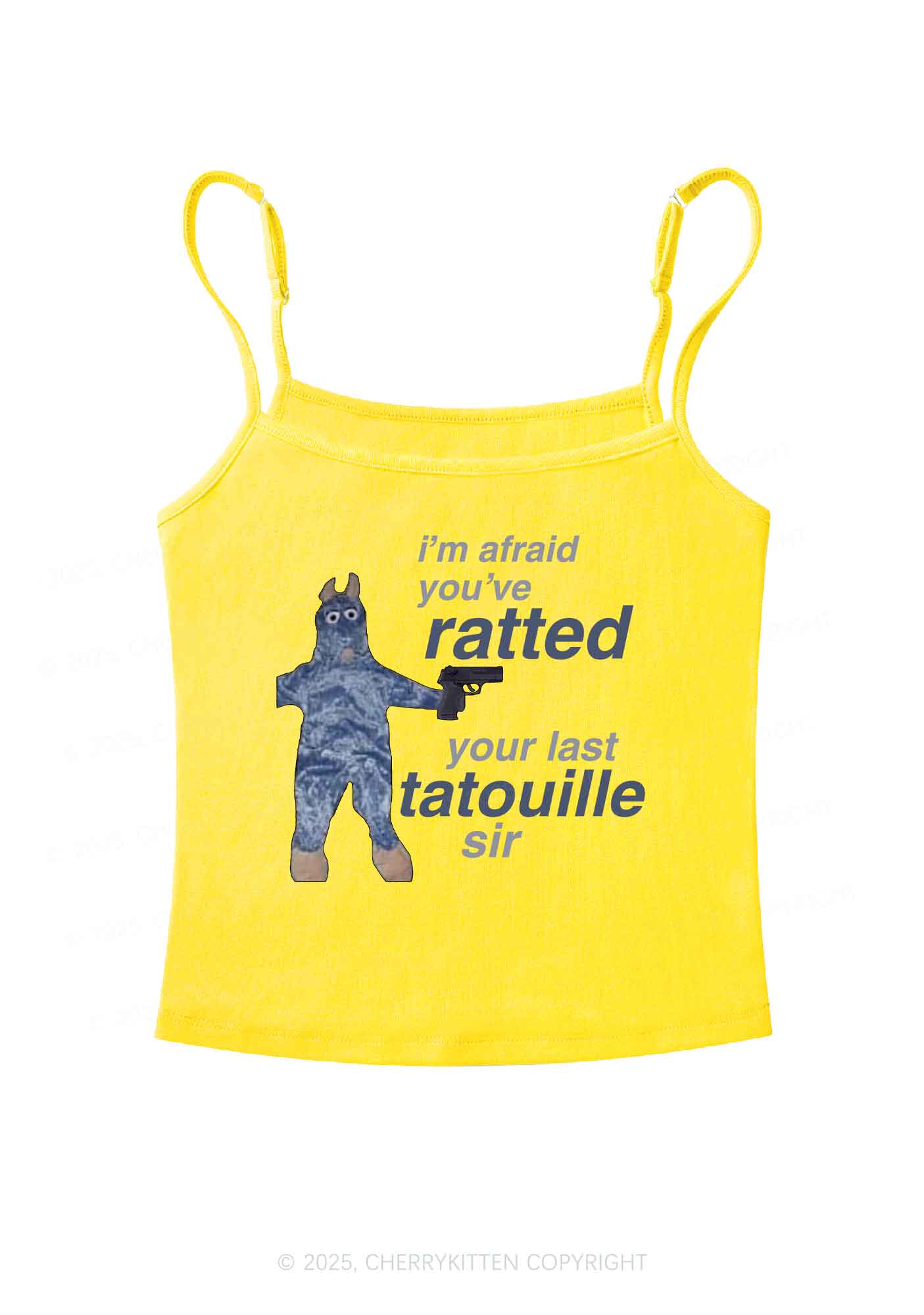 Ratted Last Tatouille Y2K Spaghetti Strap Cami Cherrykitten - Image 7