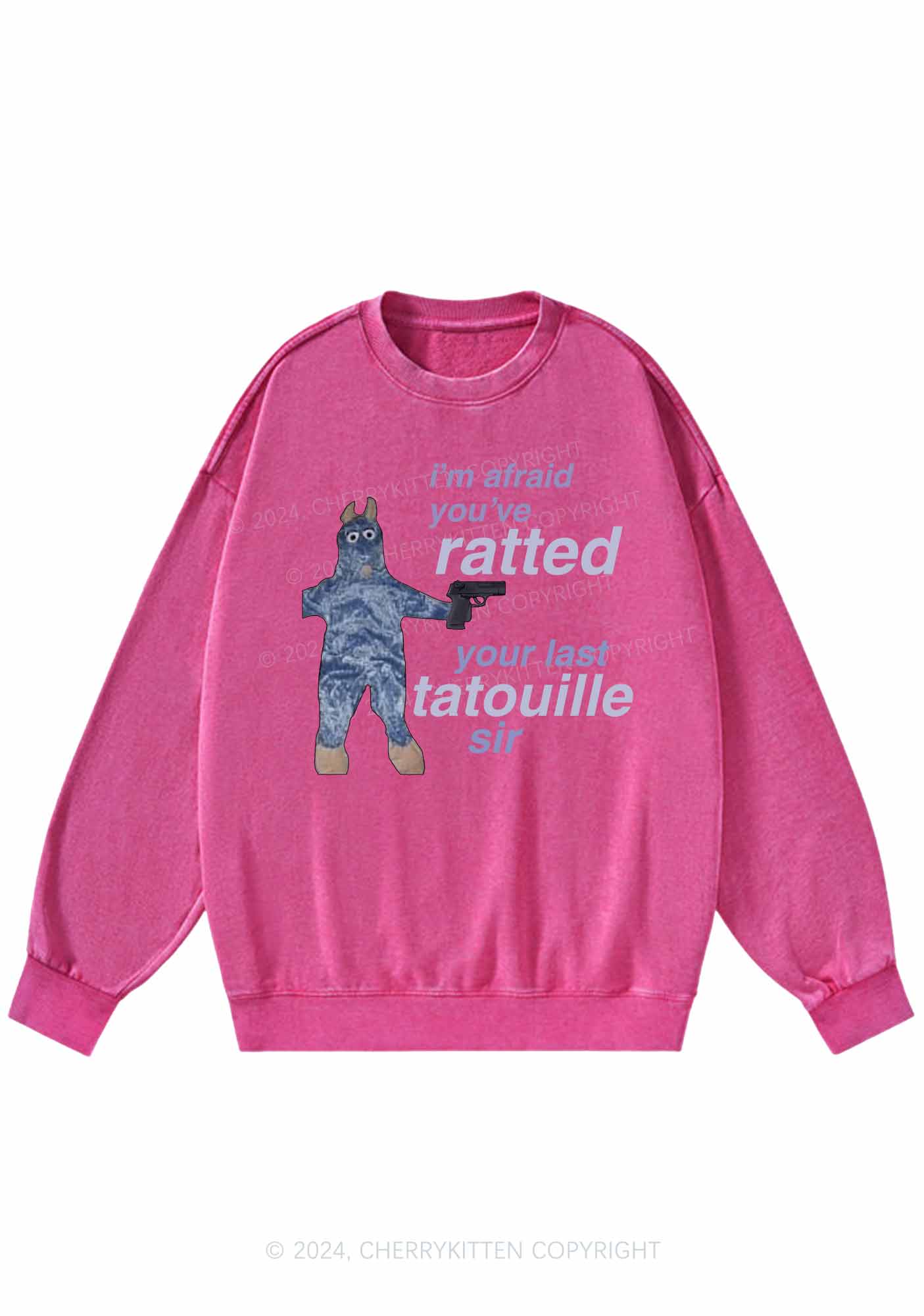 Ratted Last Tatouille Y2K Washed Sweatshirts Cherrykitten - Image 4