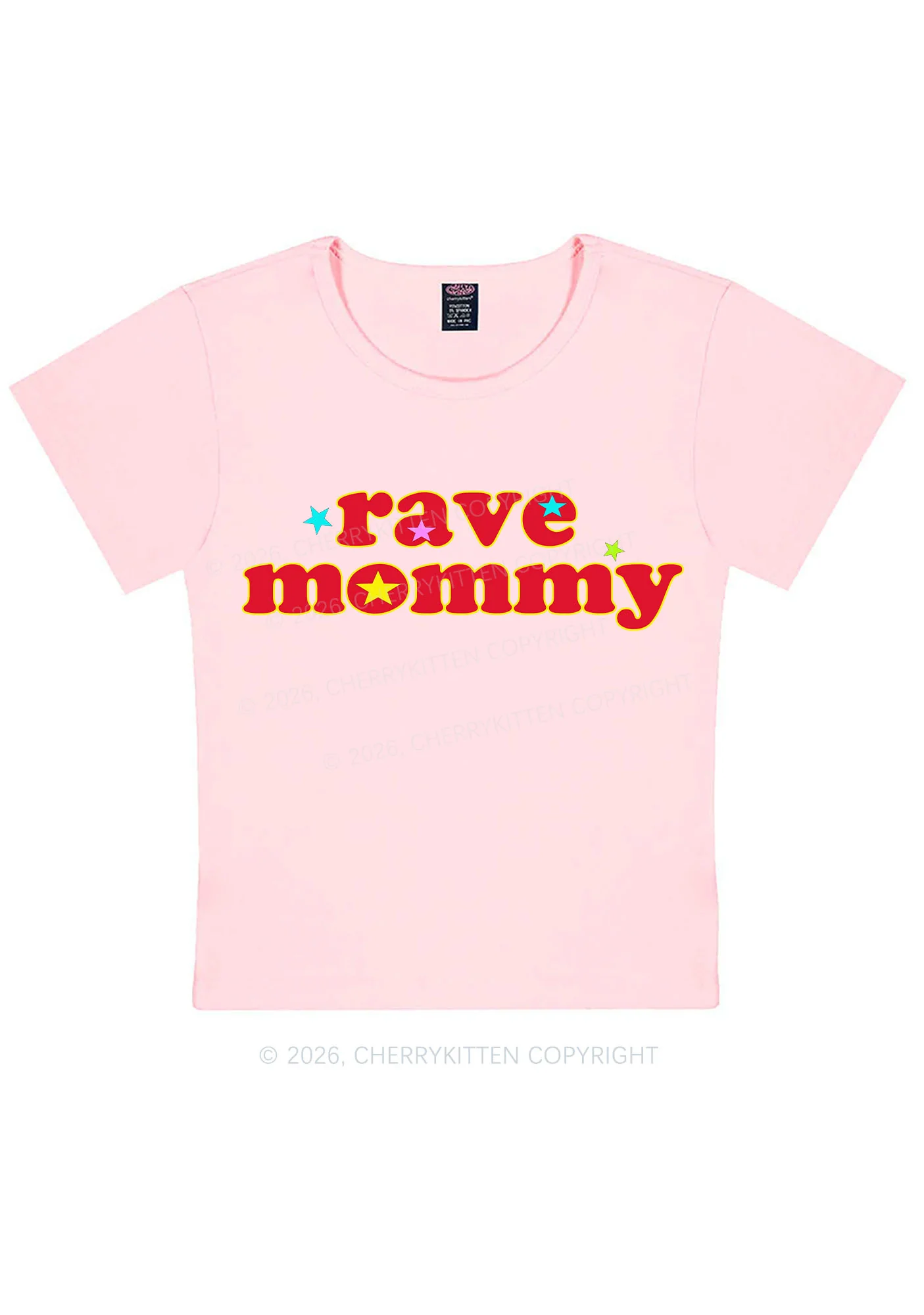 Rave Mommy Y2K Baby Tee Cherrykitten - Image 6