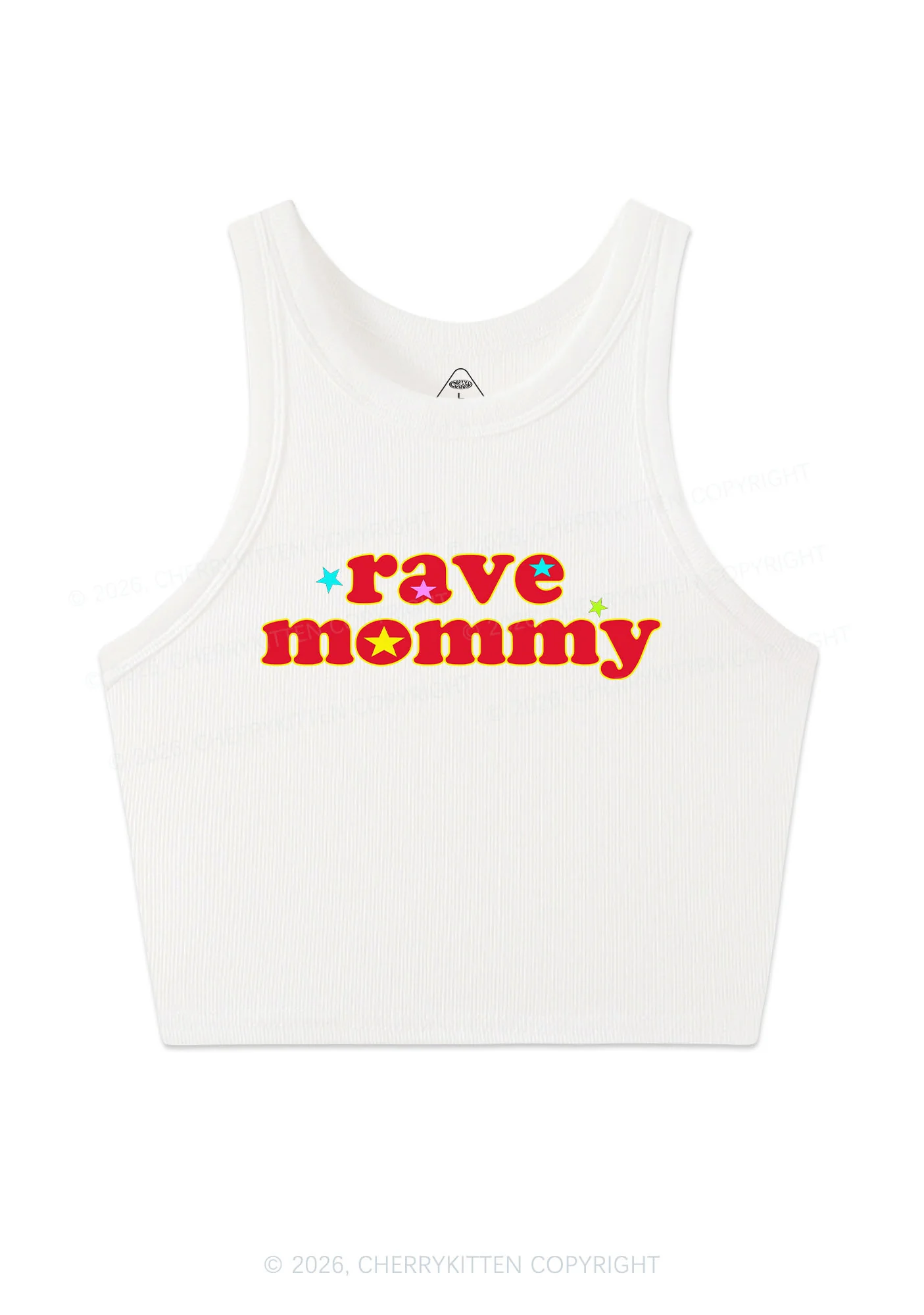 Rave Mommy Y2K Crop Tank Top Cherrykitten - Image 3