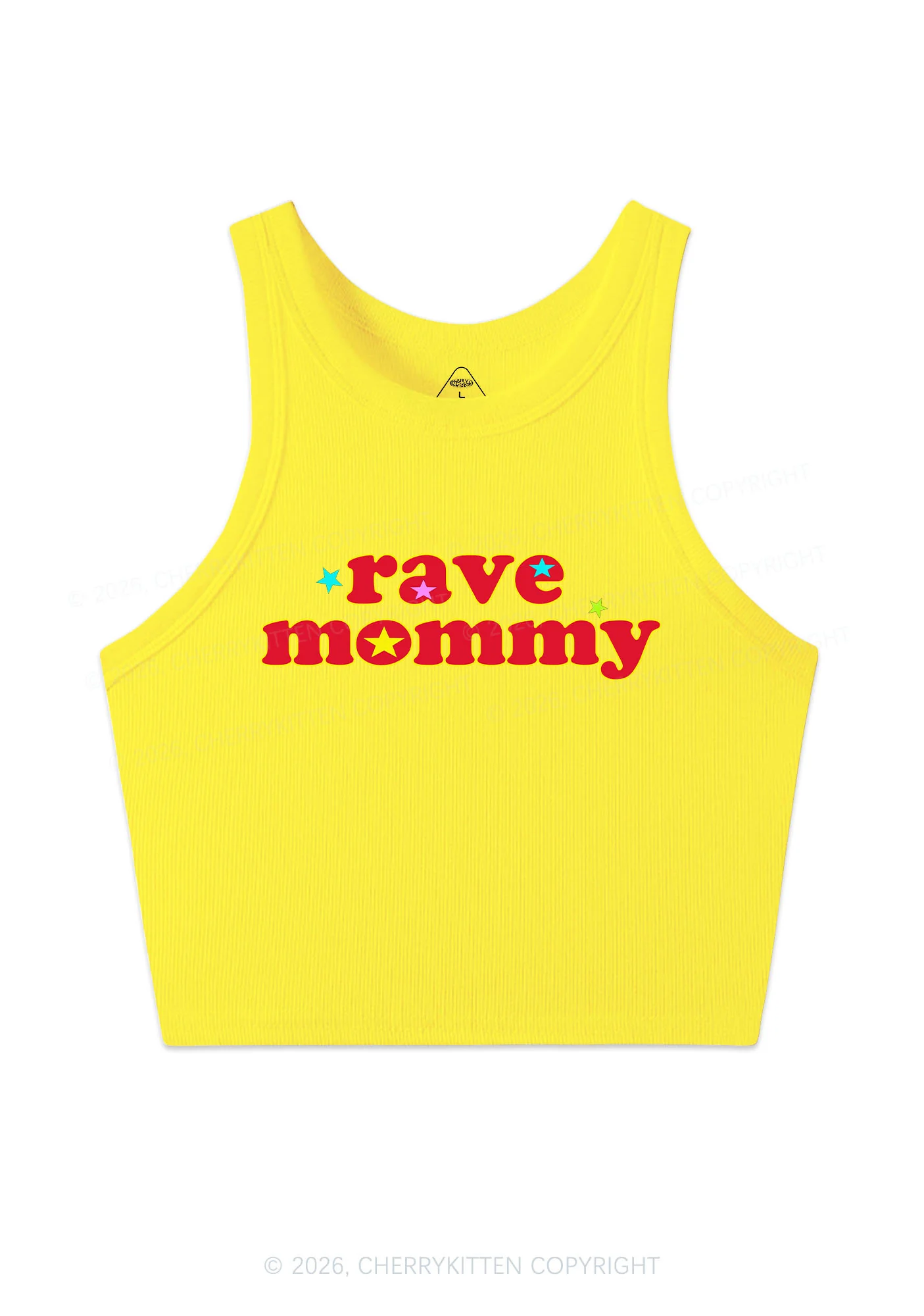 Rave Mommy Y2K Crop Tank Top Cherrykitten - Image 4