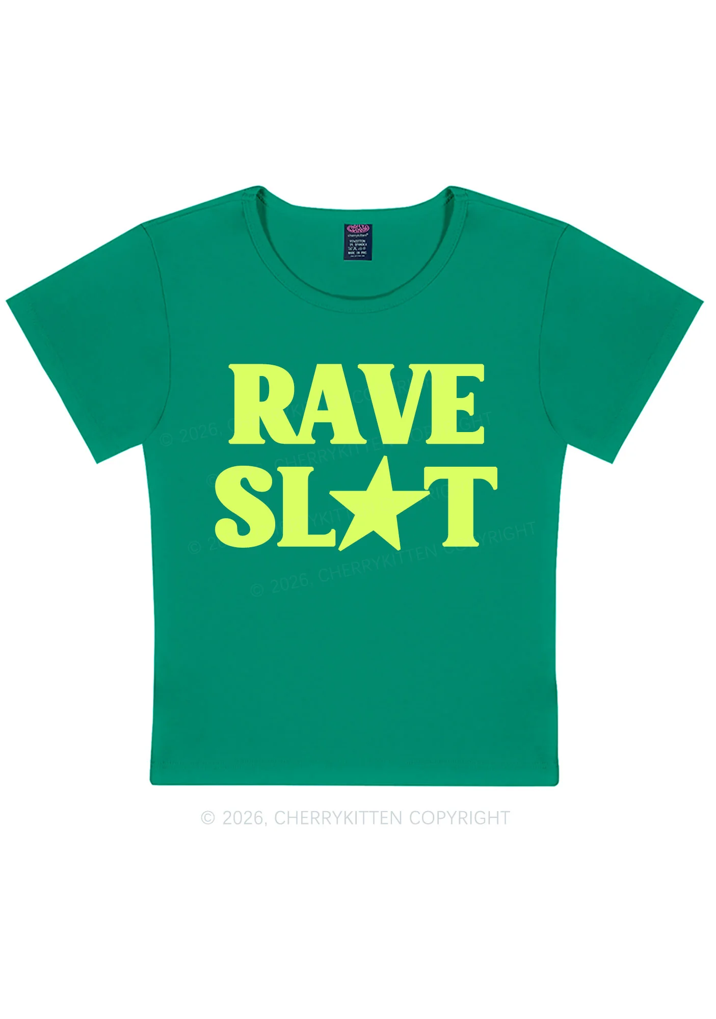 Rave Slxt Y2K Baby Tee Cherrykitten - Image 10