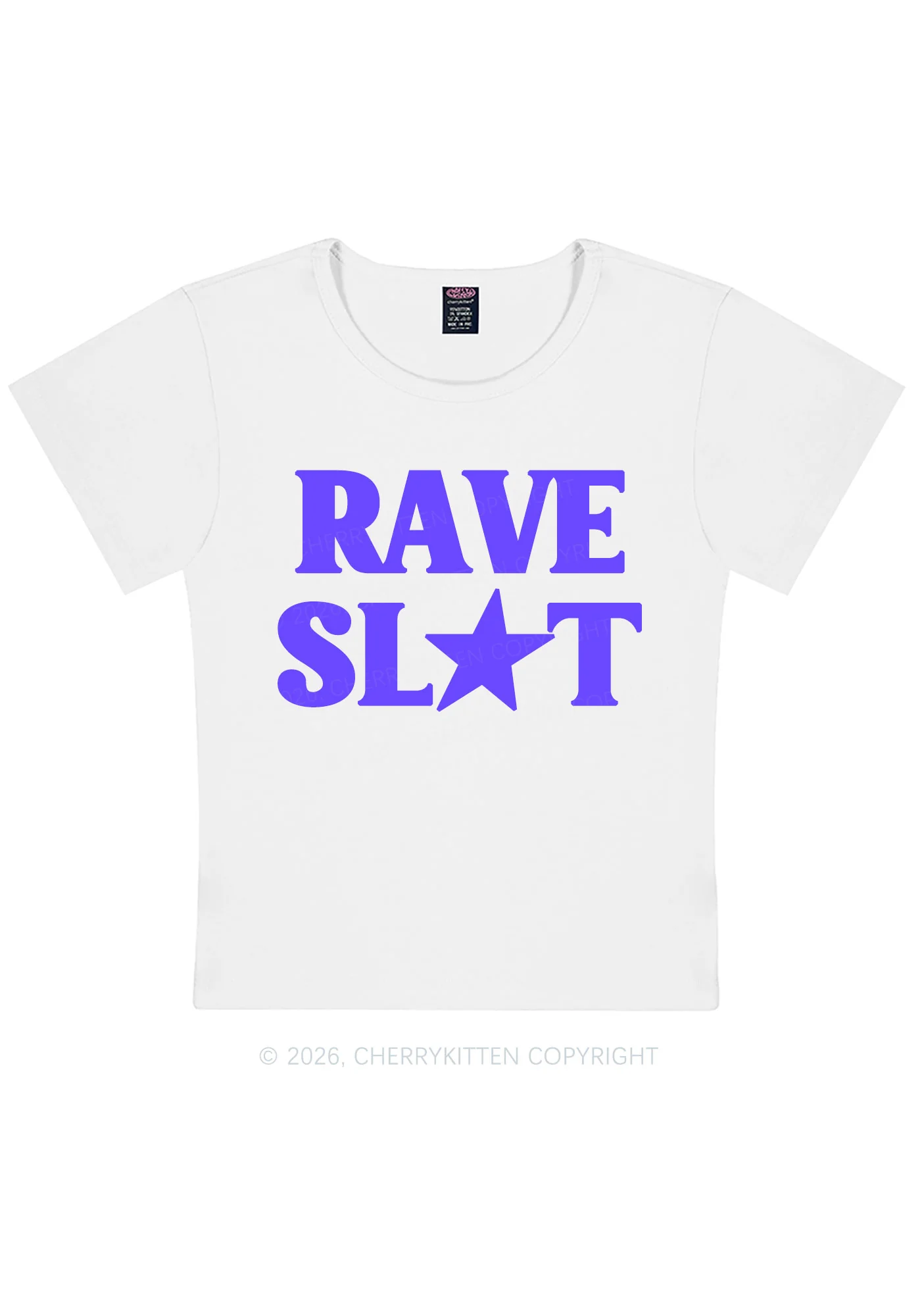 Rave Slxt Y2K Baby Tee Cherrykitten - Image 6