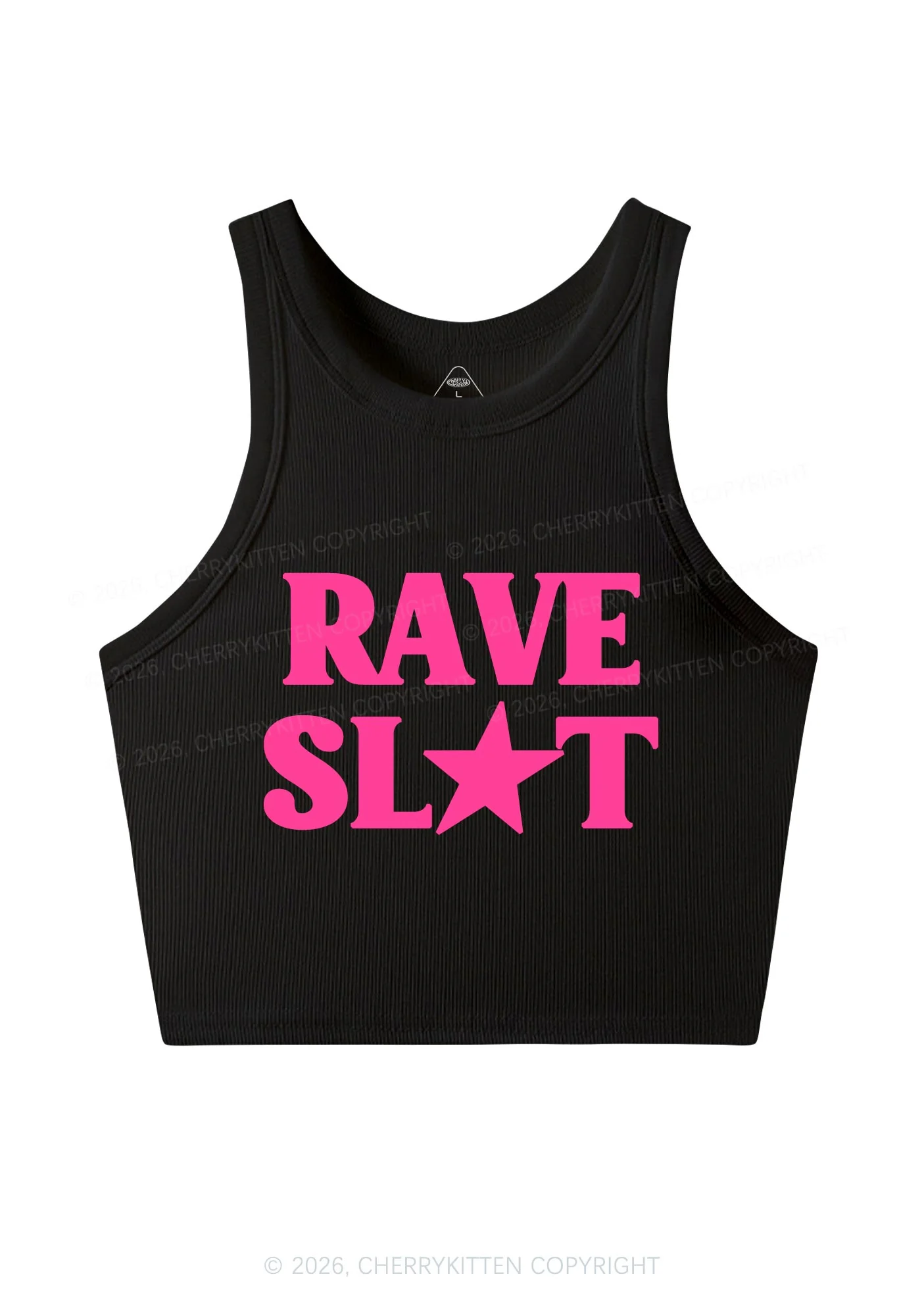 Rave Slxt Y2K Crop Tank Top Cherrykitten - Image 3