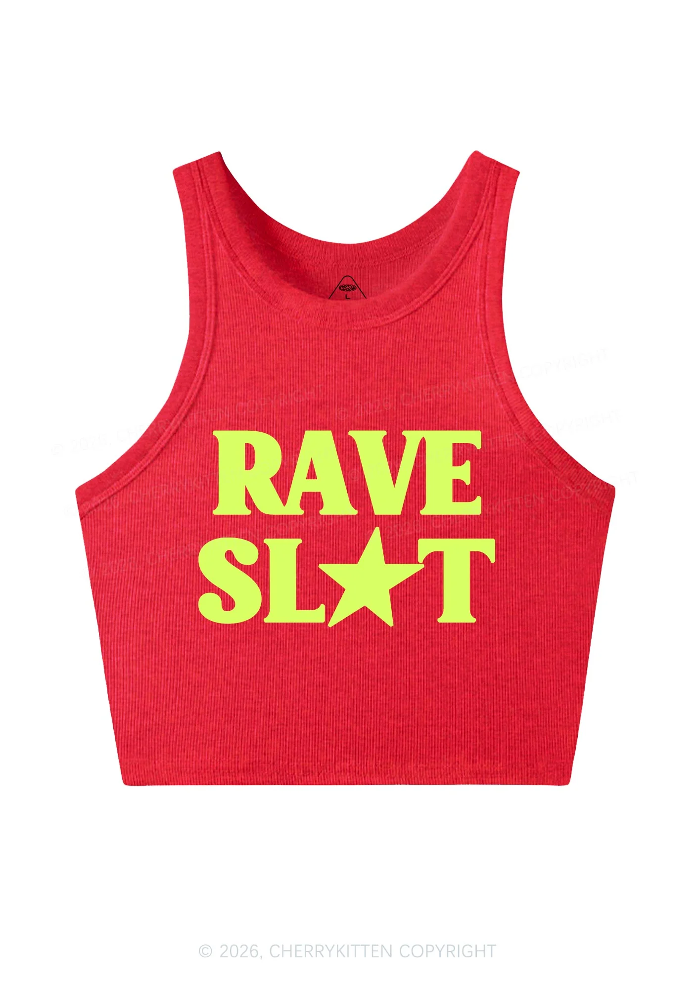 Rave Slxt Y2K Crop Tank Top Cherrykitten - Image 4