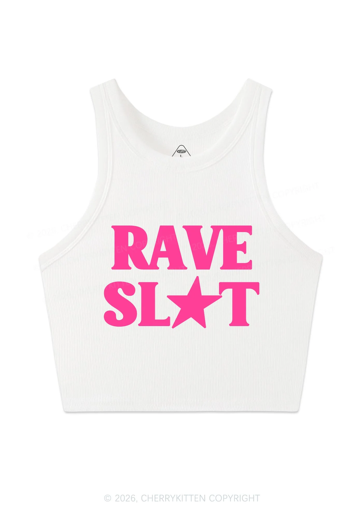 Rave Slxt Y2K Crop Tank Top Cherrykitten - Image 5