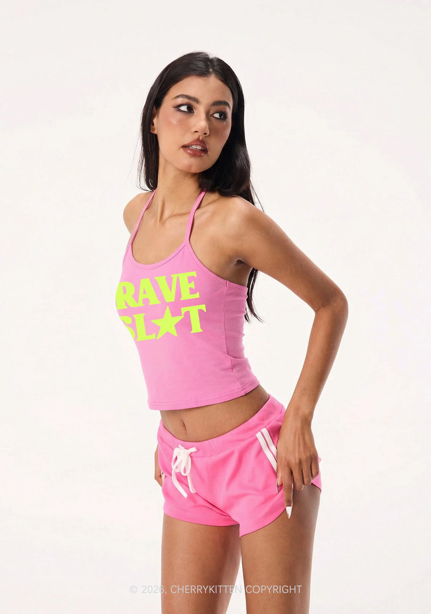 Rave Slxt Y2K Halter Neck Cami Cherrykitten - Image 2
