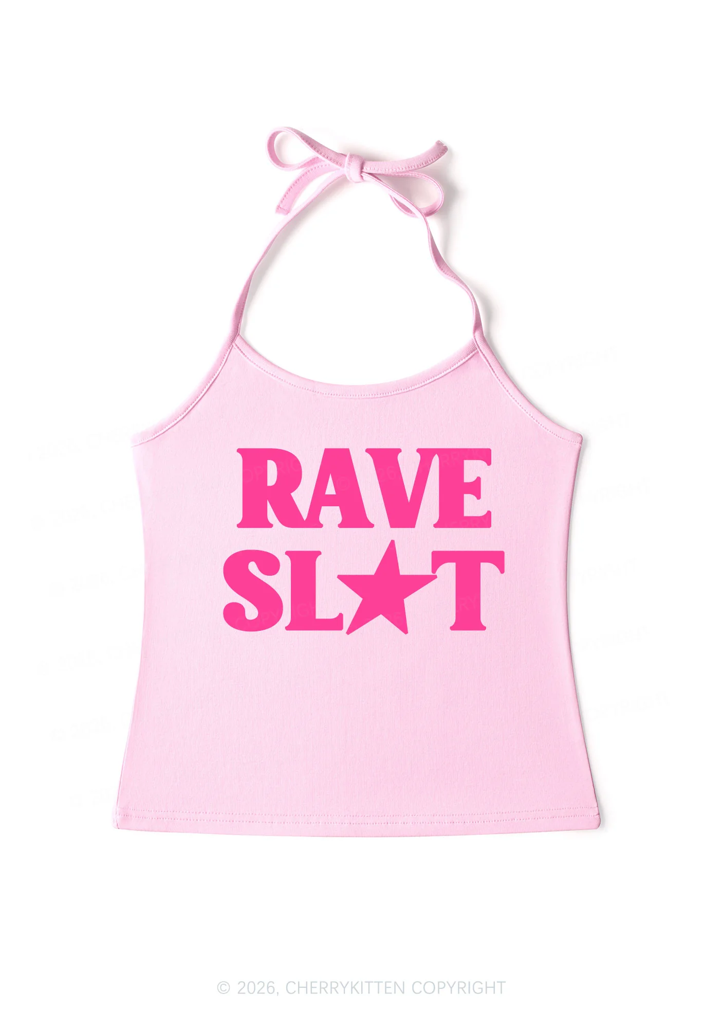 Rave Slxt Y2K Halter Neck Cami Cherrykitten - Image 4