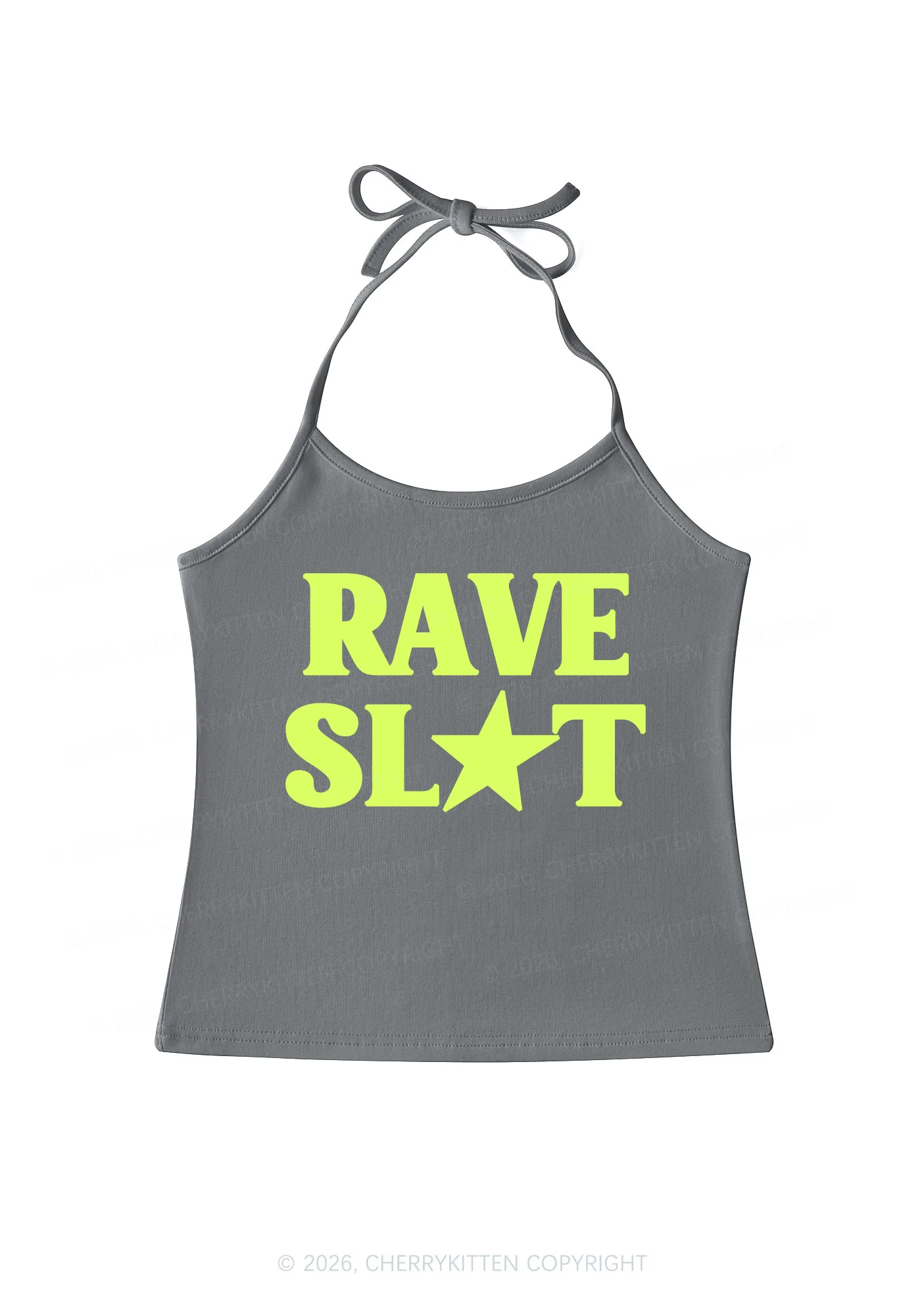 Rave Slxt Y2K Halter Neck Cami Cherrykitten - Image 8